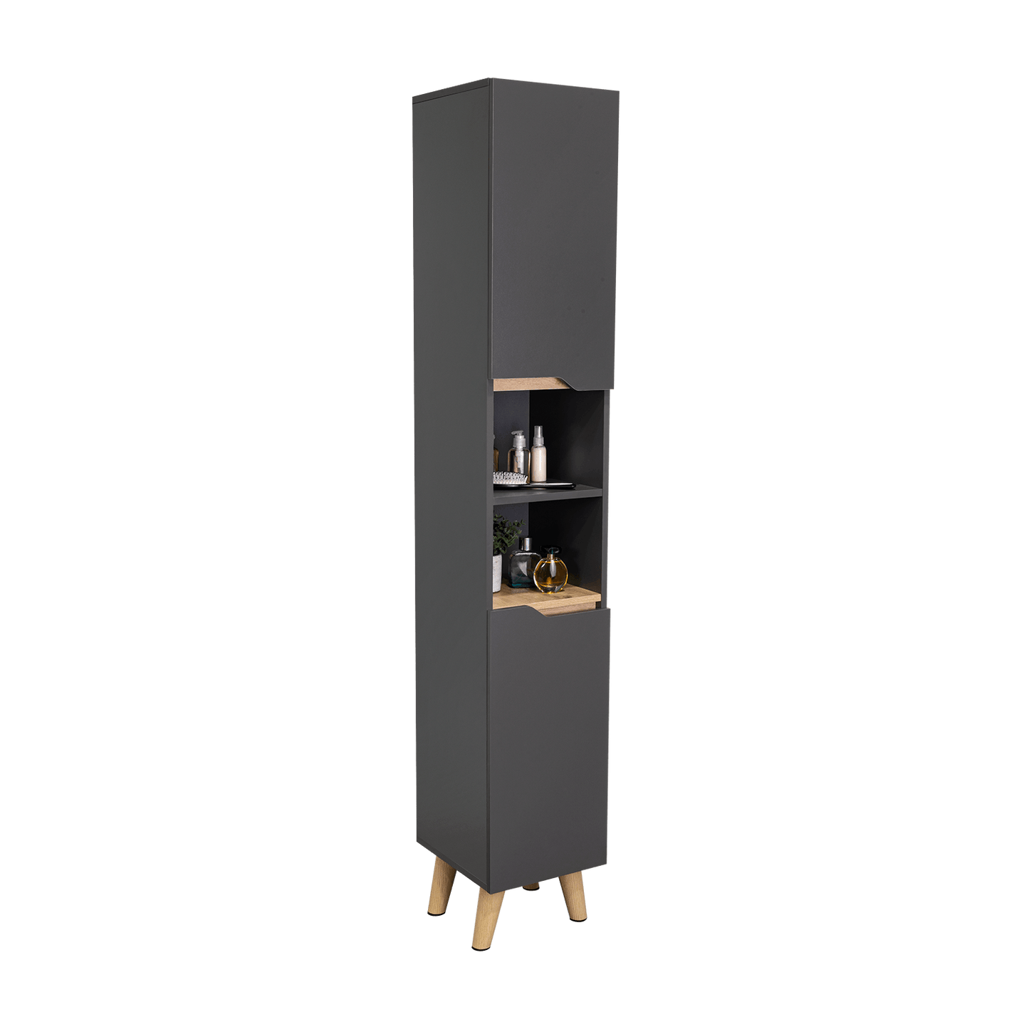 Mueble Para Baño Alto Laurent 180X30X33 Rta Plomo Duna