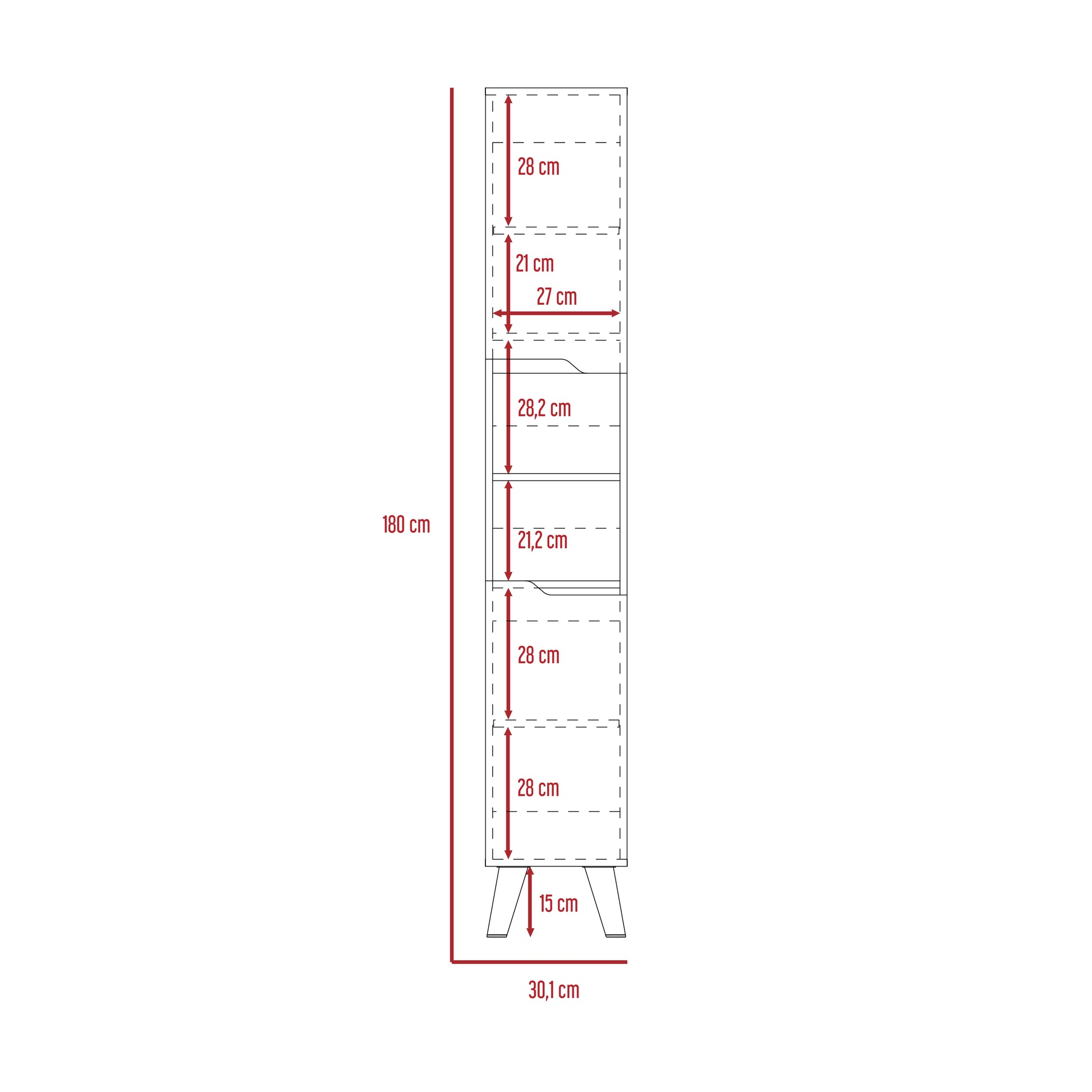 Mueble Para Baño Alto Laurent 180X30X33 Rta Plomo Duna