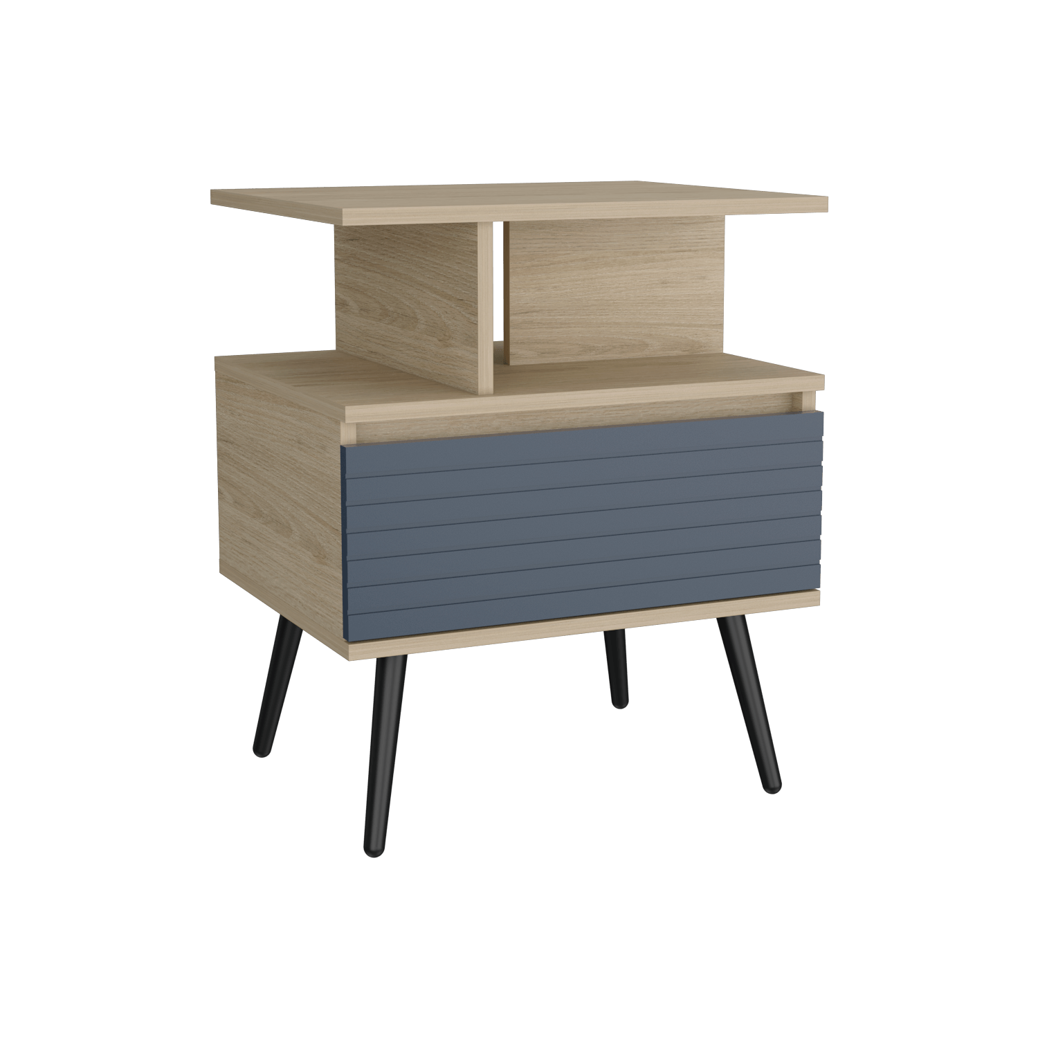 Nochero Nevis 1Cajon 60 X 50  Rovere Azul Navy
