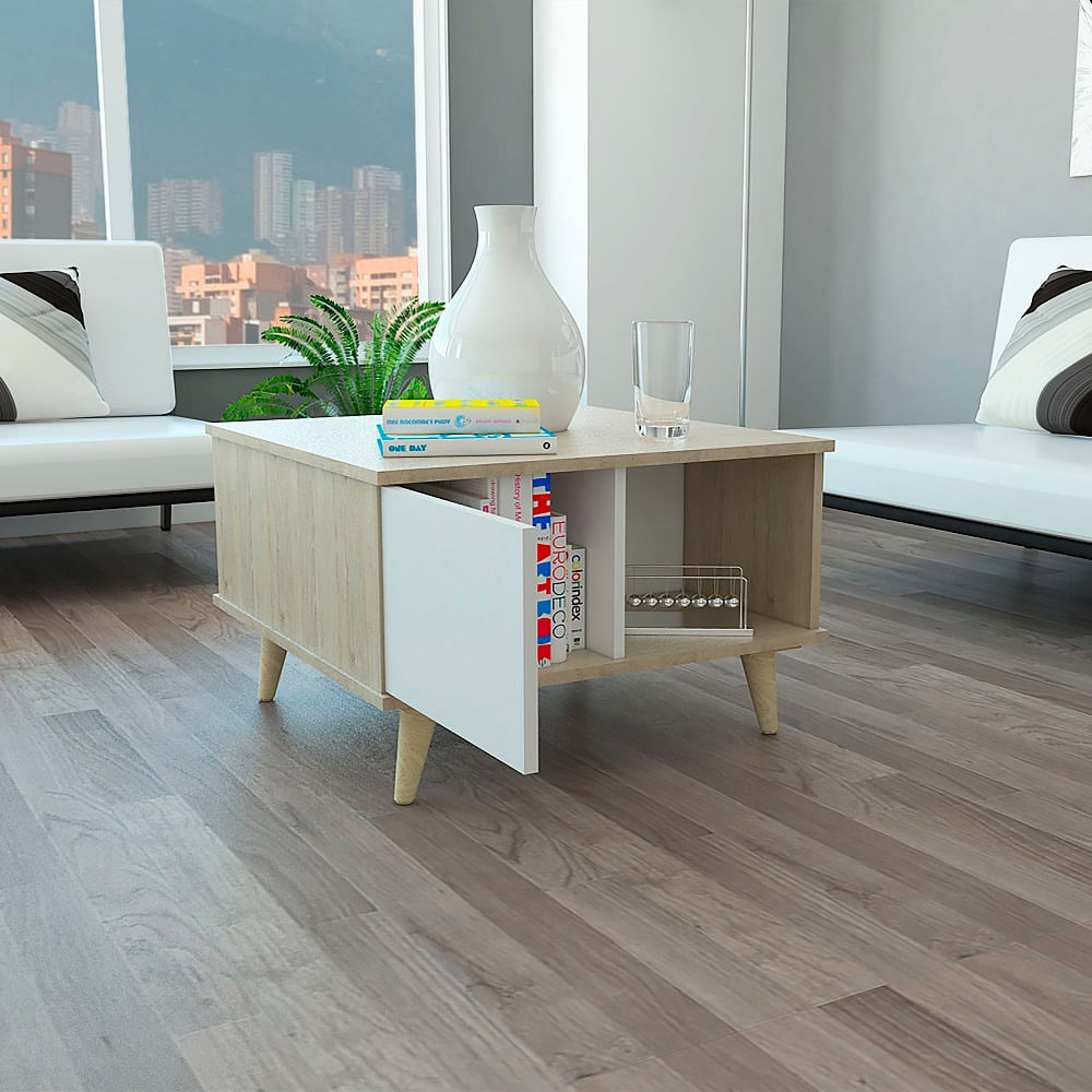 Mesa De Centro Acacia Rovere+Blanco