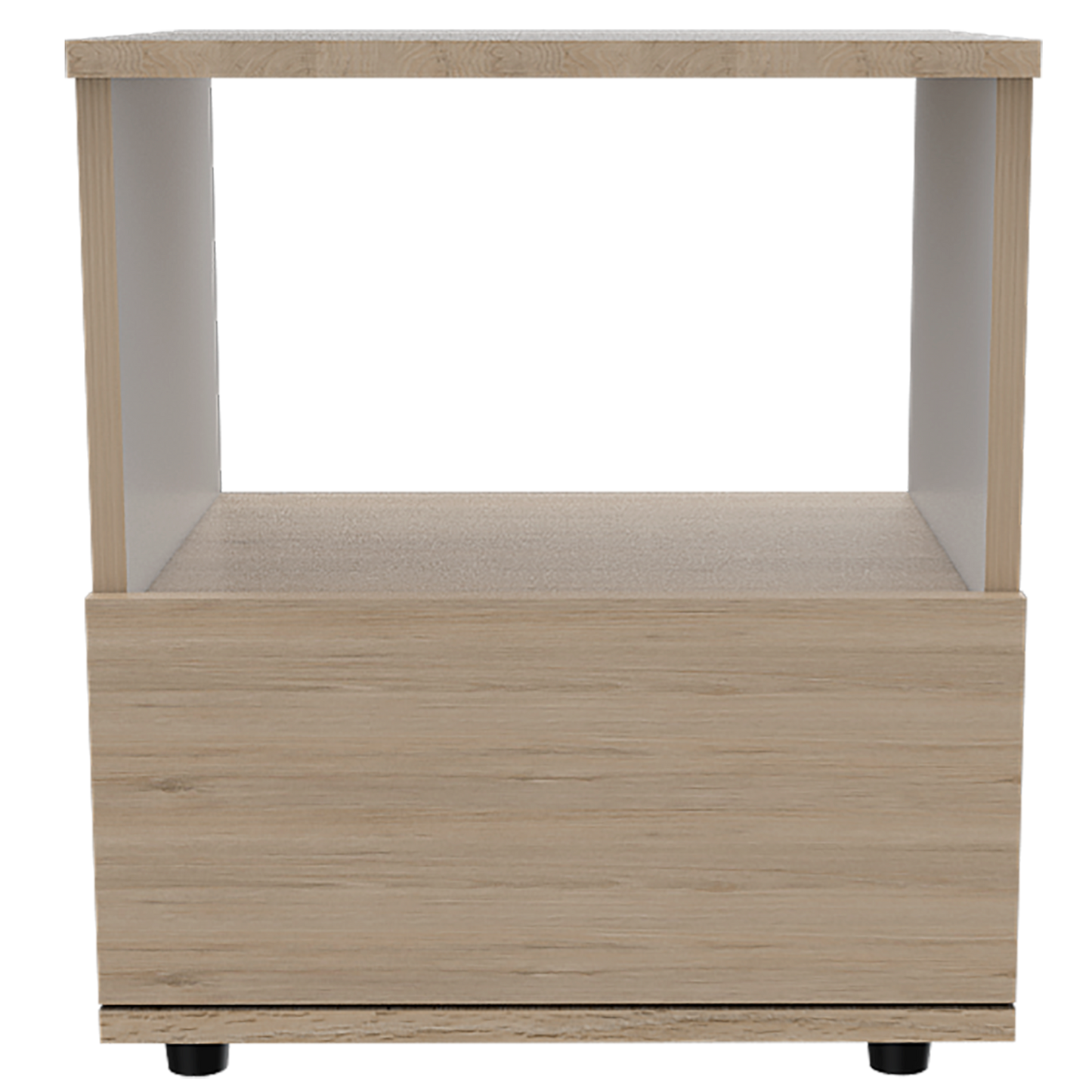 Mesa De Noche Camel Rovere+Blanco