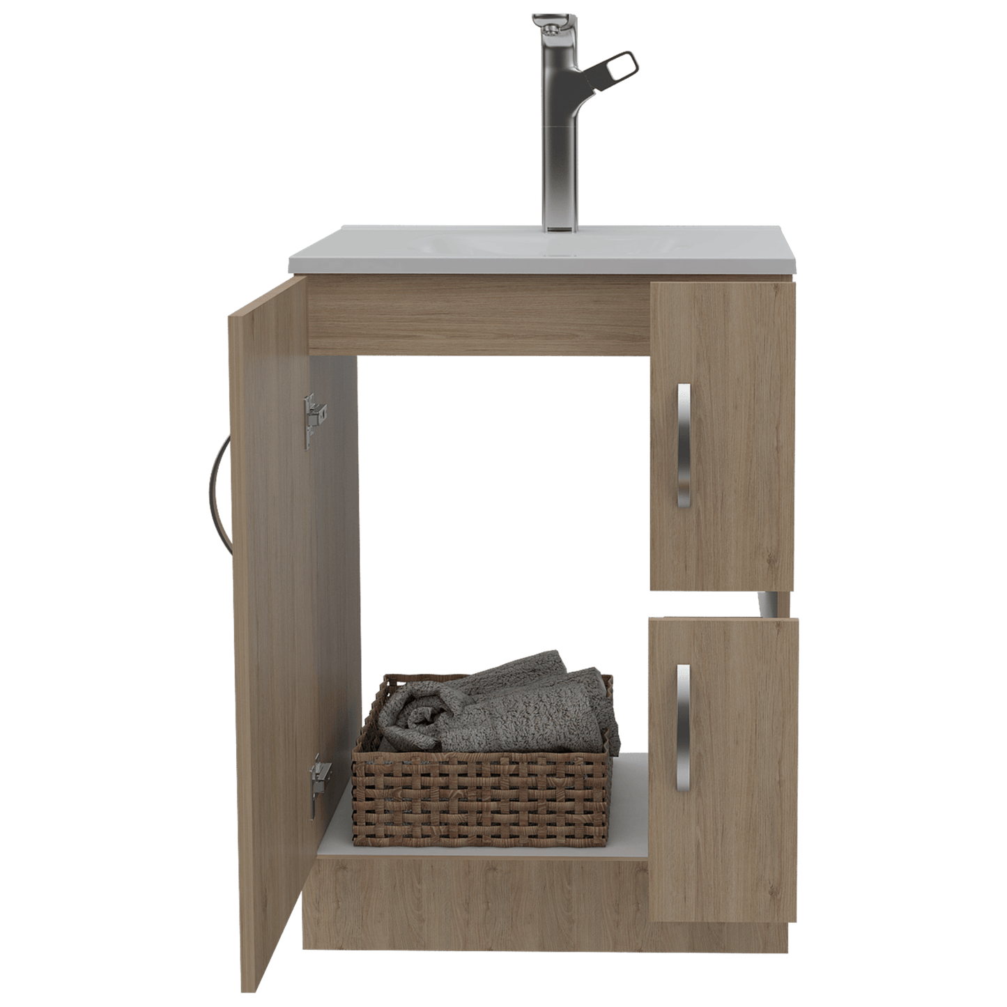 Mueble De Baño Vanguard Rta Rovere + Blanco