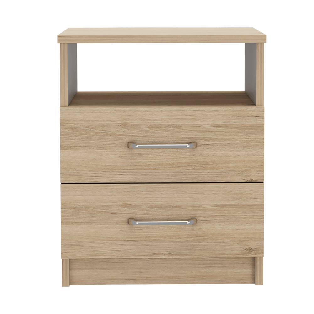 Mesa De Noche Galileo Rovere+Blanco