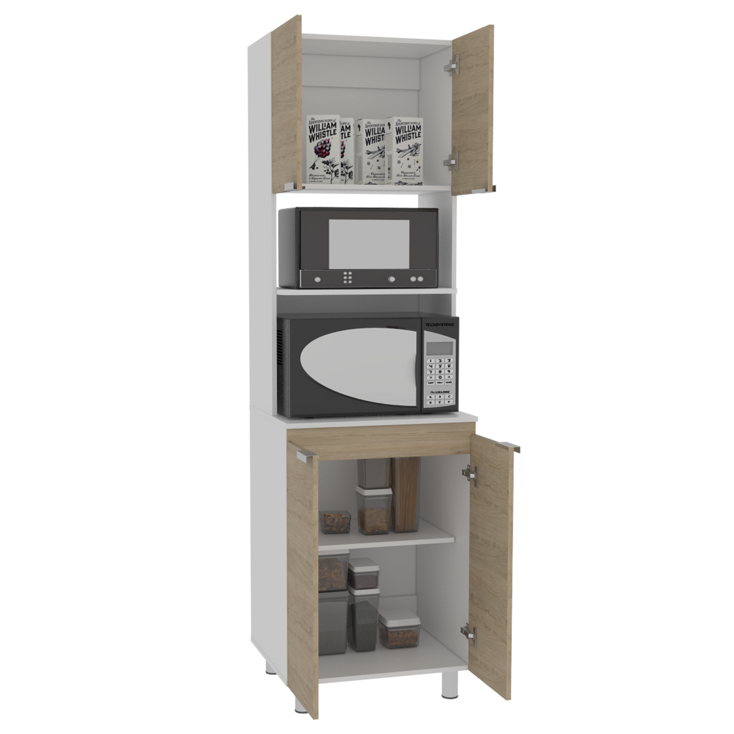 Mueble Microondas Fendi Rta Blanco Rovere
