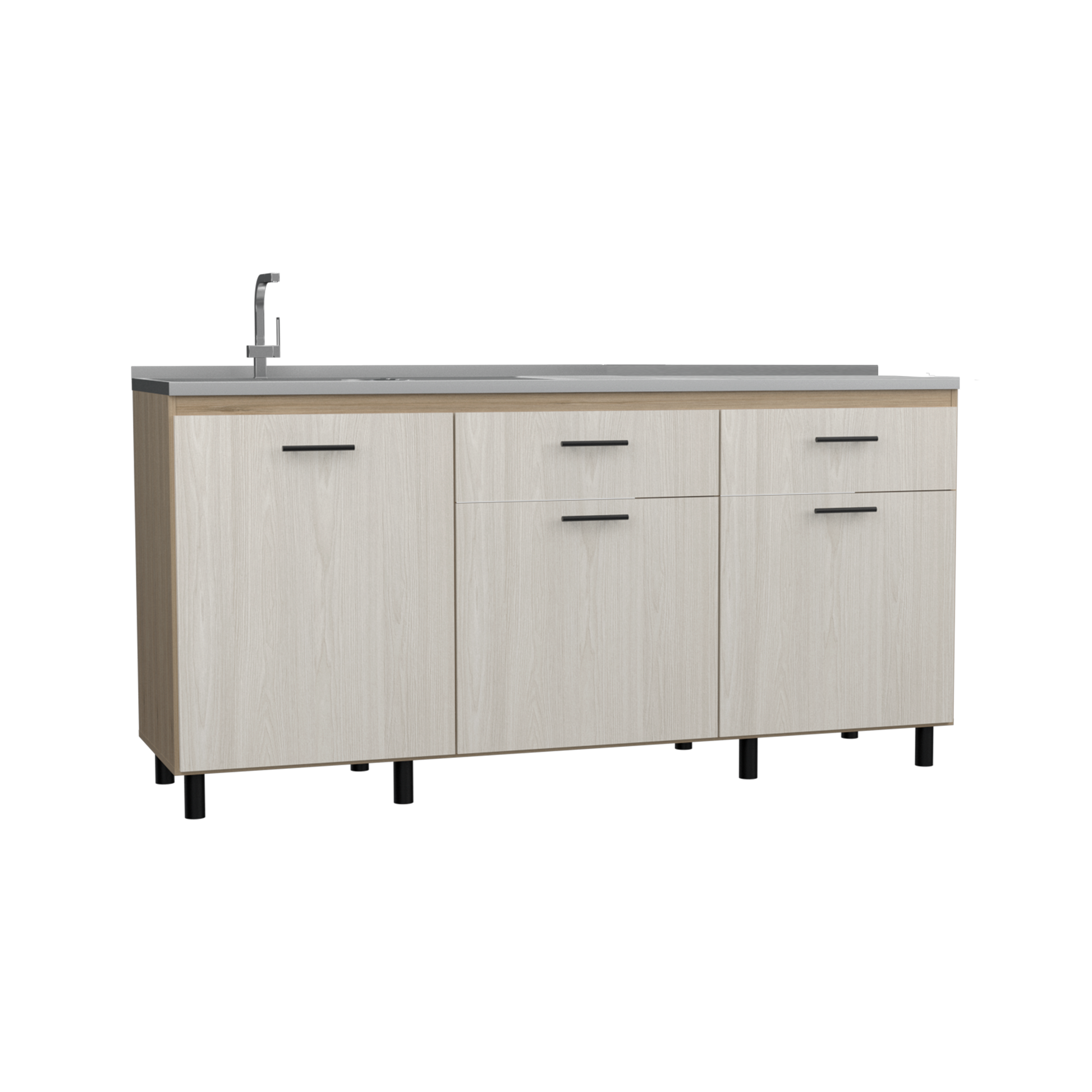 Modulo Inferior 180 Cocina Gante Rta Rovere Niebla Incluye Lavaplatos