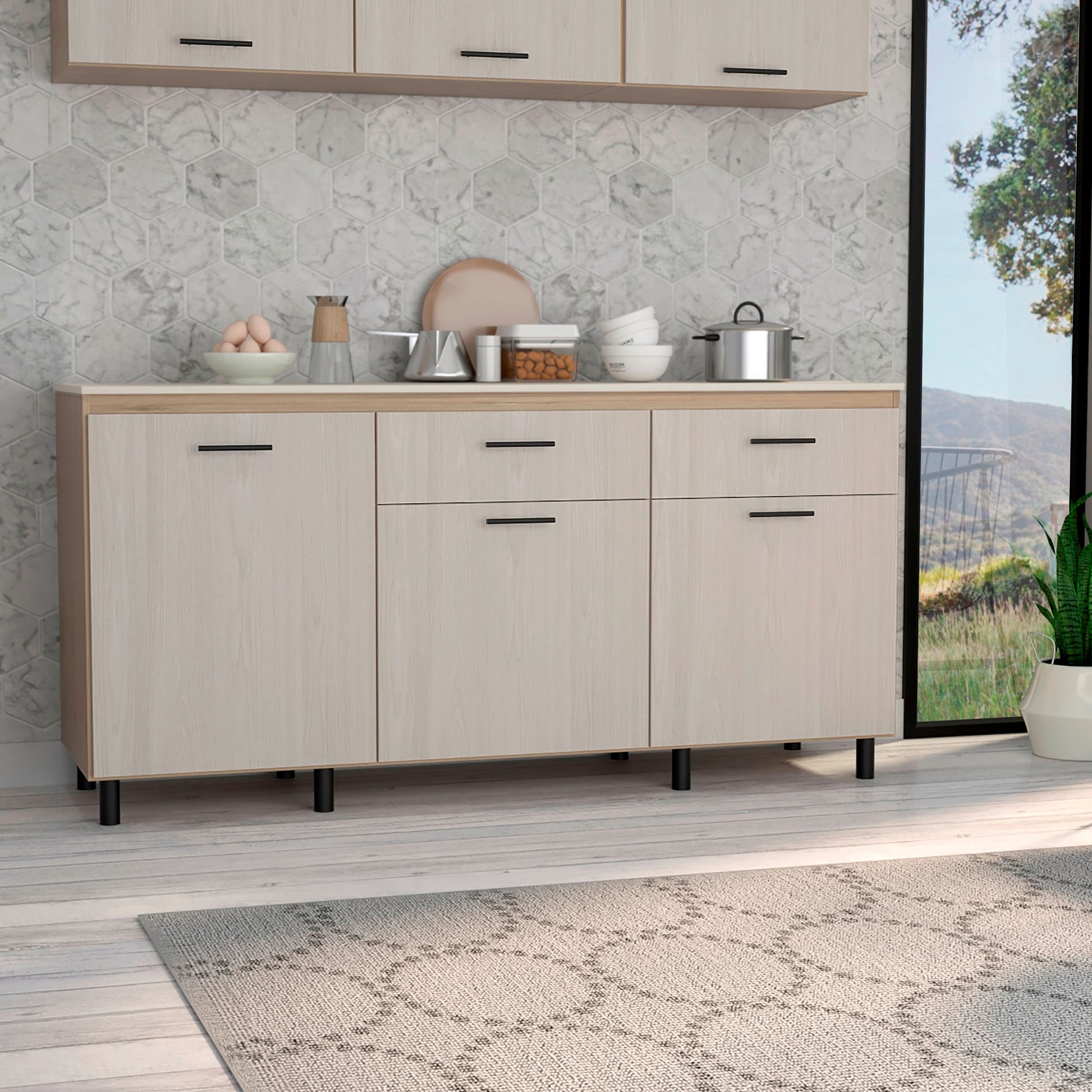 Modulo Inferior 180 Cocina Gante Rta Rovere Niebla