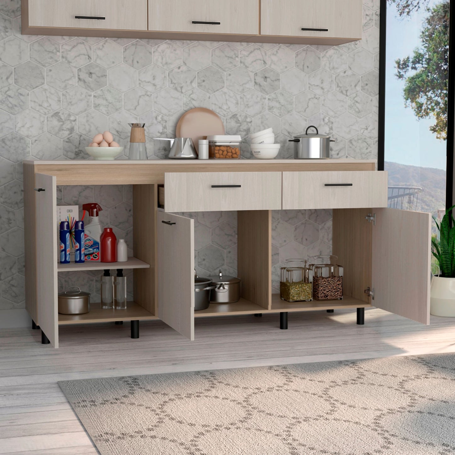 Modulo Inferior 180 Cocina Gante Rta Rovere Niebla