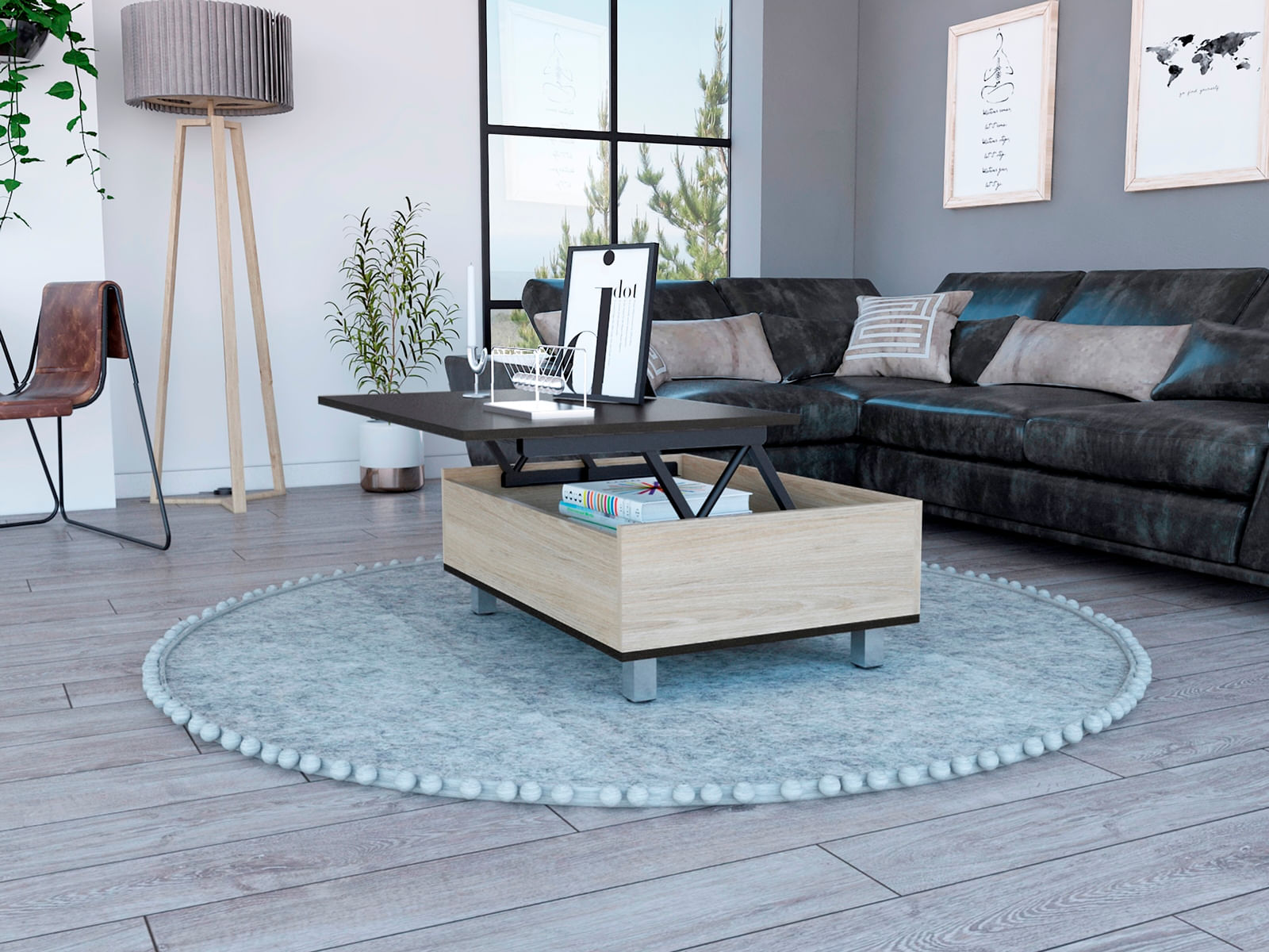 Mesa De Centro Funcional 5G-2 Rta Wengue Rovere