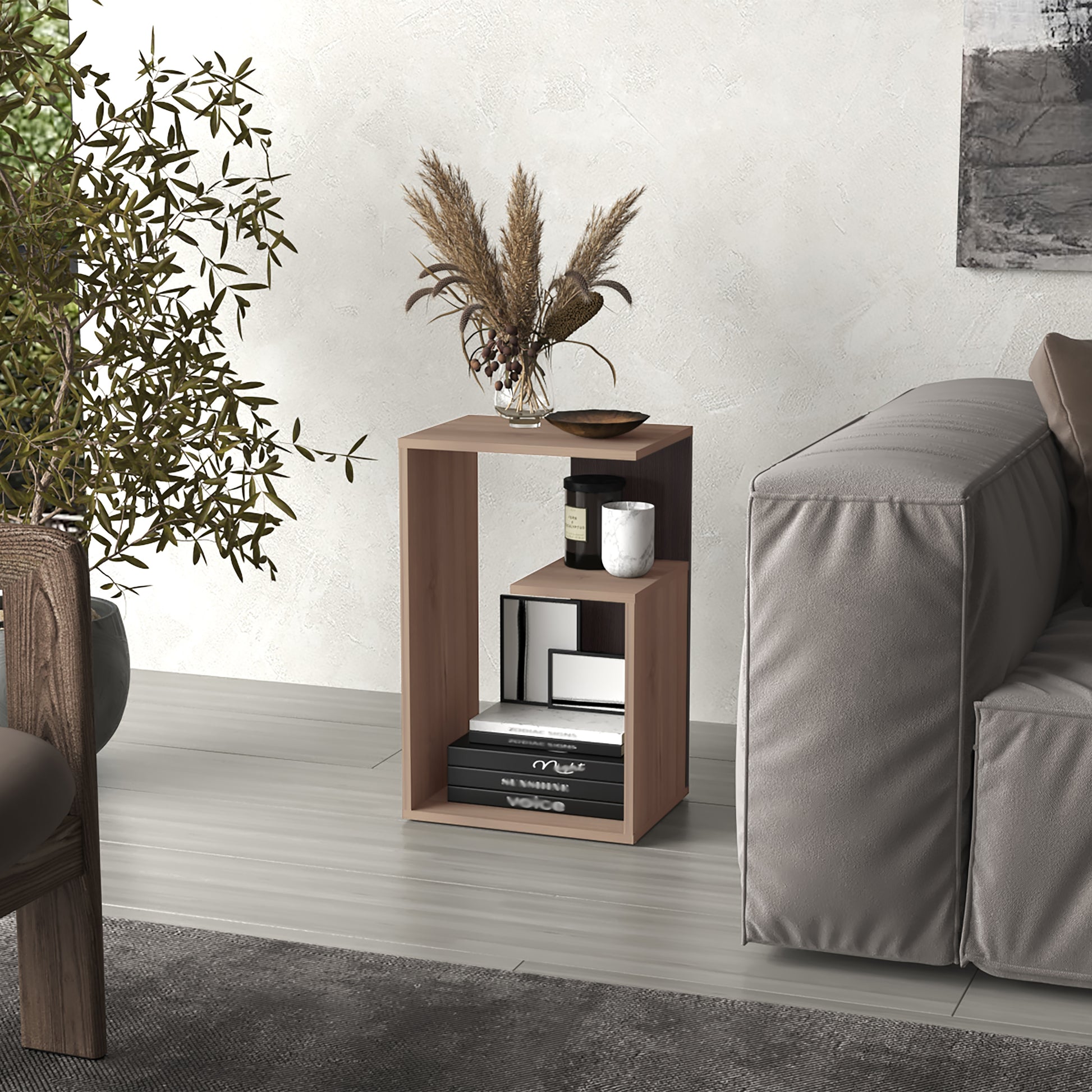 Mesa Auxiliar Everett 63X39X30 Rta Café Expresso Wengue Zf