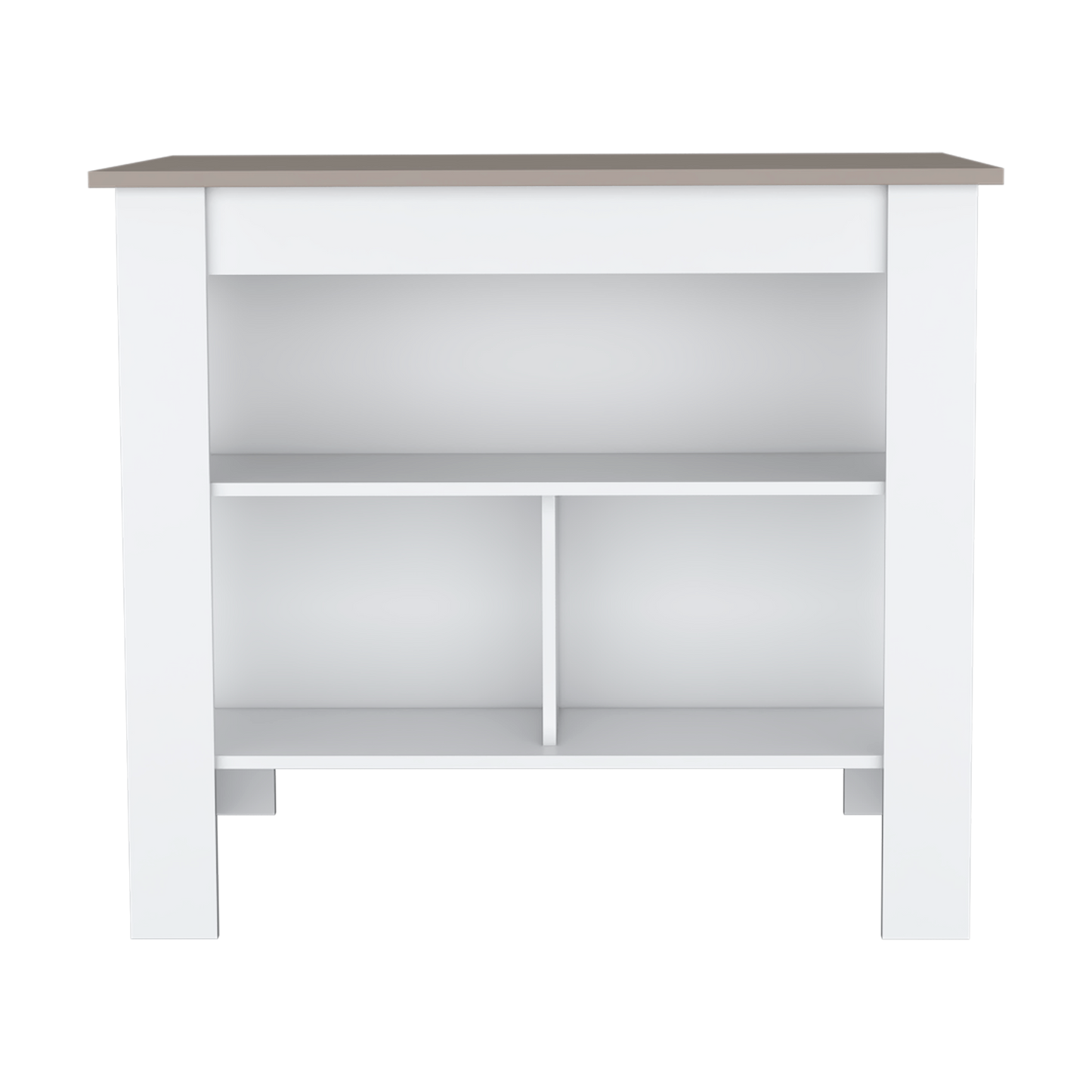 Isla Cala De Cocina 90X103 Rta Taupe Blanco Zf