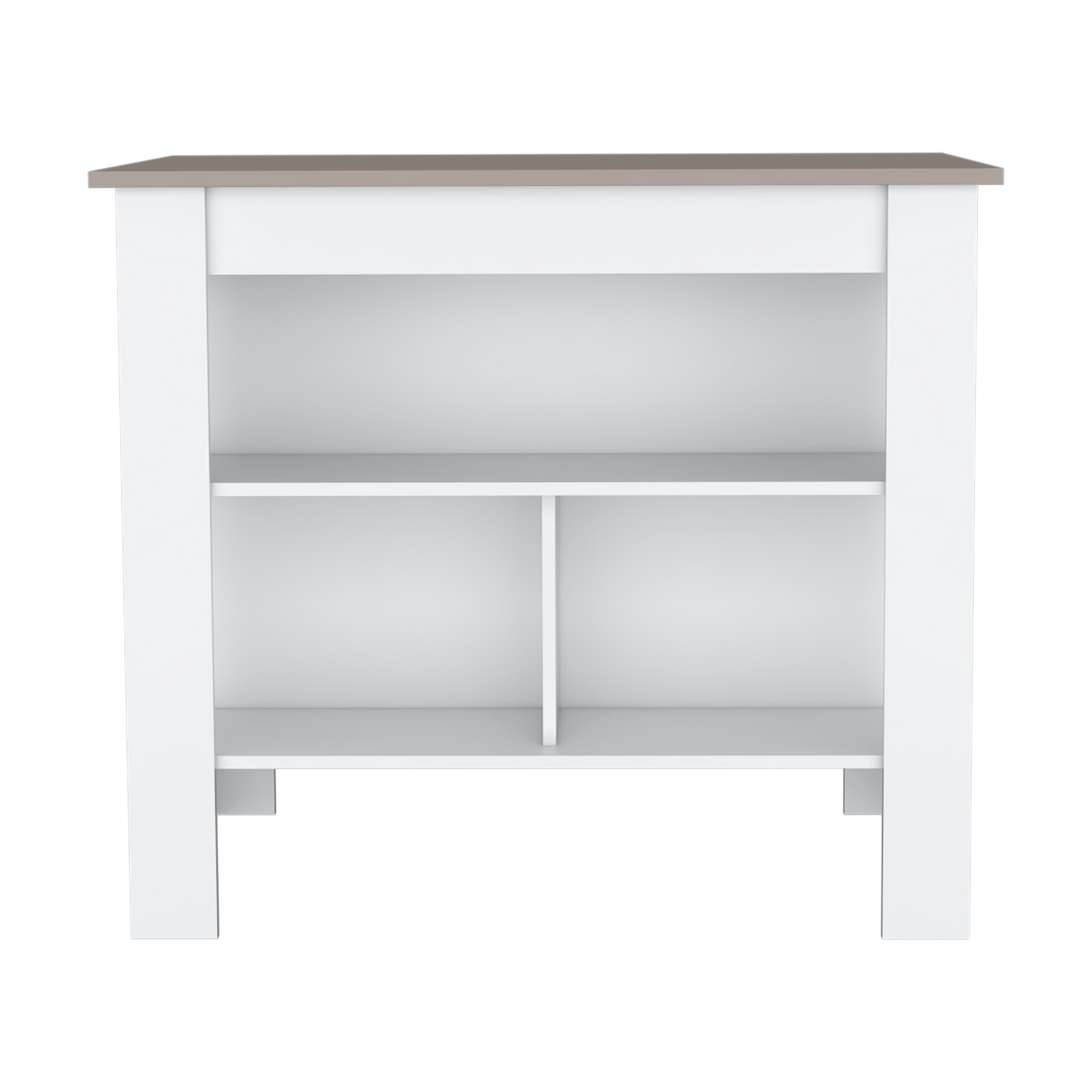 Isla Cala De Cocina 90X103 Rta Taupe Blanco Zf