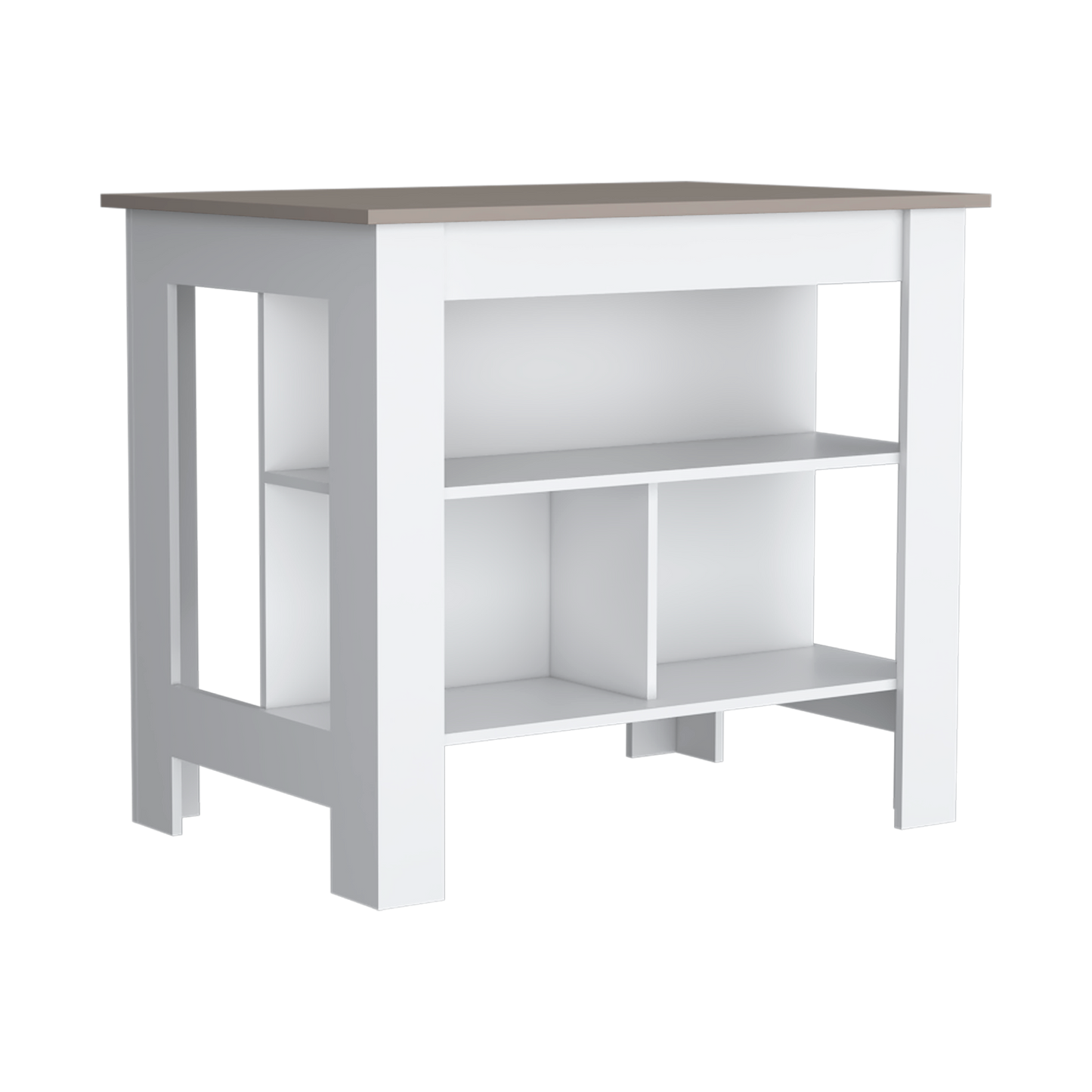 Isla Cala De Cocina 90X103 Rta Taupe Blanco Zf