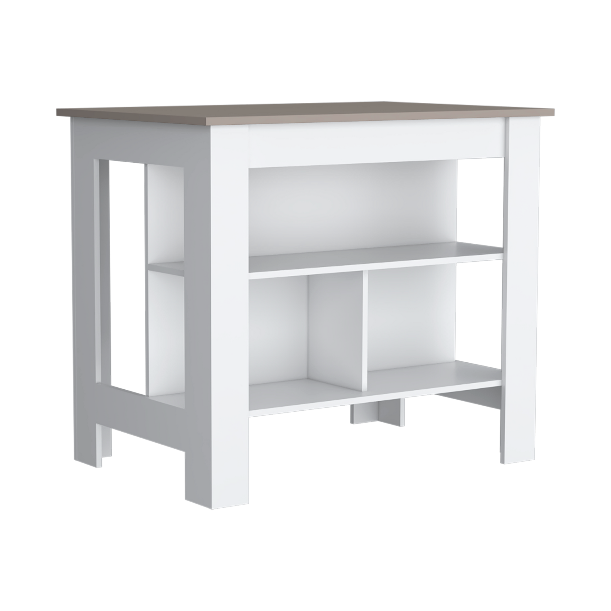 Isla Cala De Cocina 90X103 Rta Taupe Blanco Zf