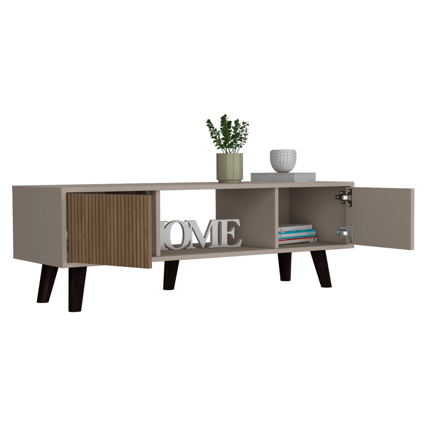Mesa De Centro Funes L 120 X 40 Rta Taupe Lenno