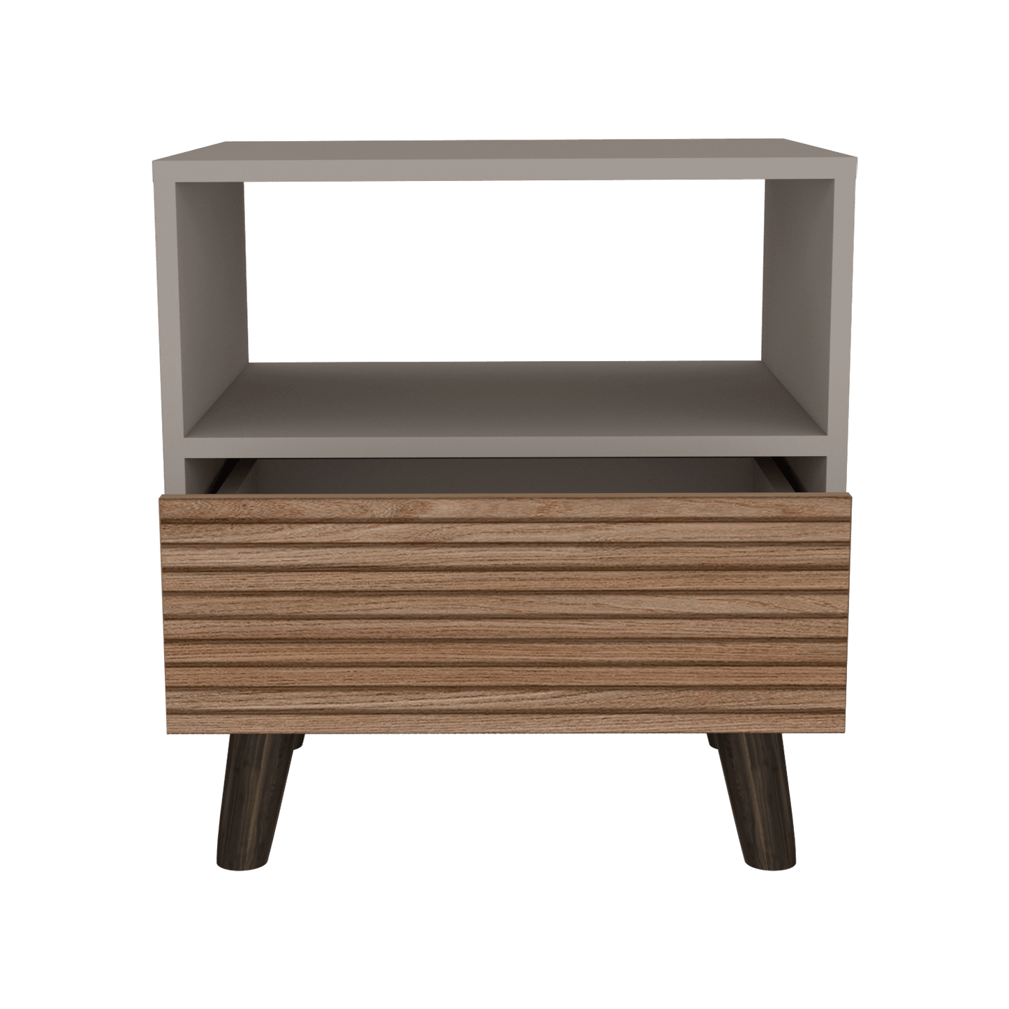 Mesa De Noche Funes L 55 X 50 Rta Taupe Lenno