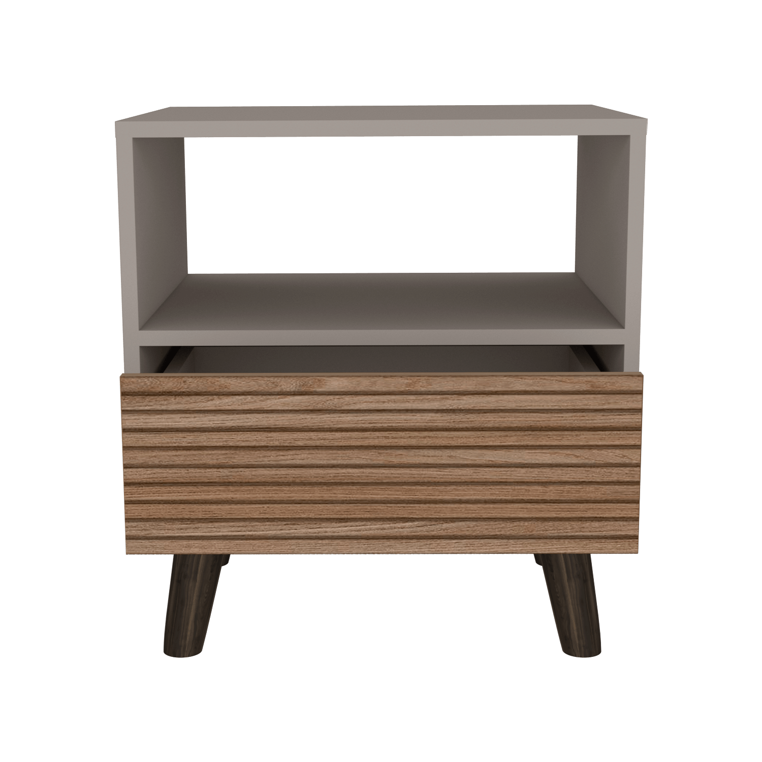 Mesa De Noche Funes L 55 X 50 Rta Taupe Lenno