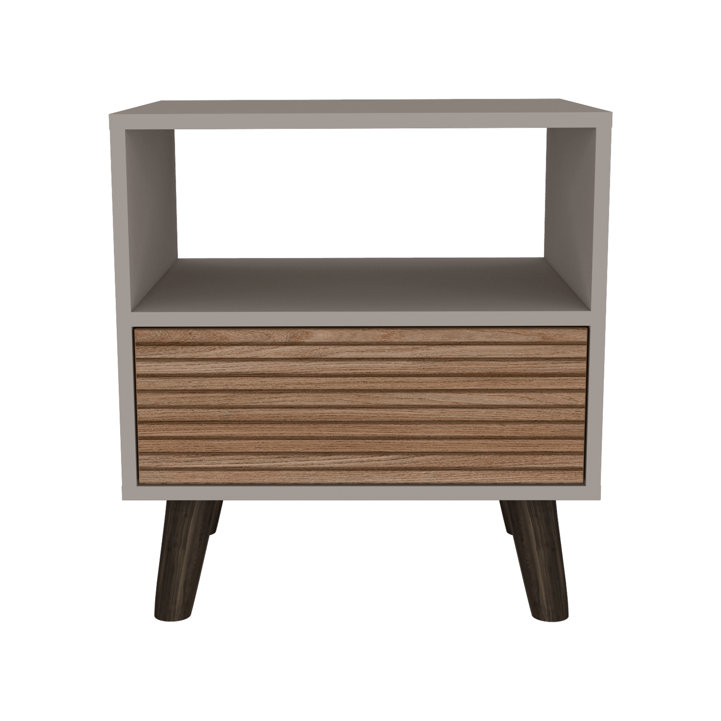 Mesa De Noche Funes L 55 X 50 Rta Taupe Lenno