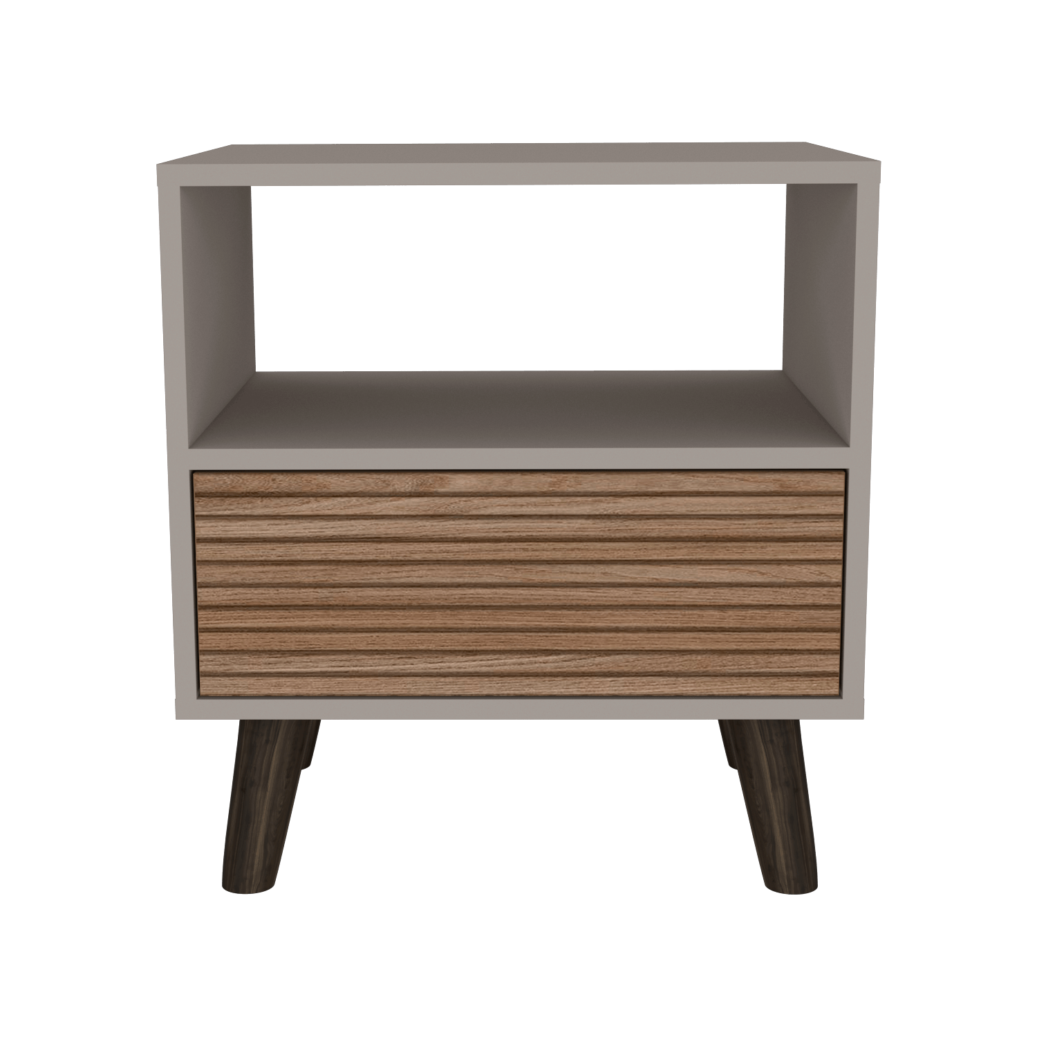 Mesa De Noche Funes L 55 X 50 Rta Taupe Lenno