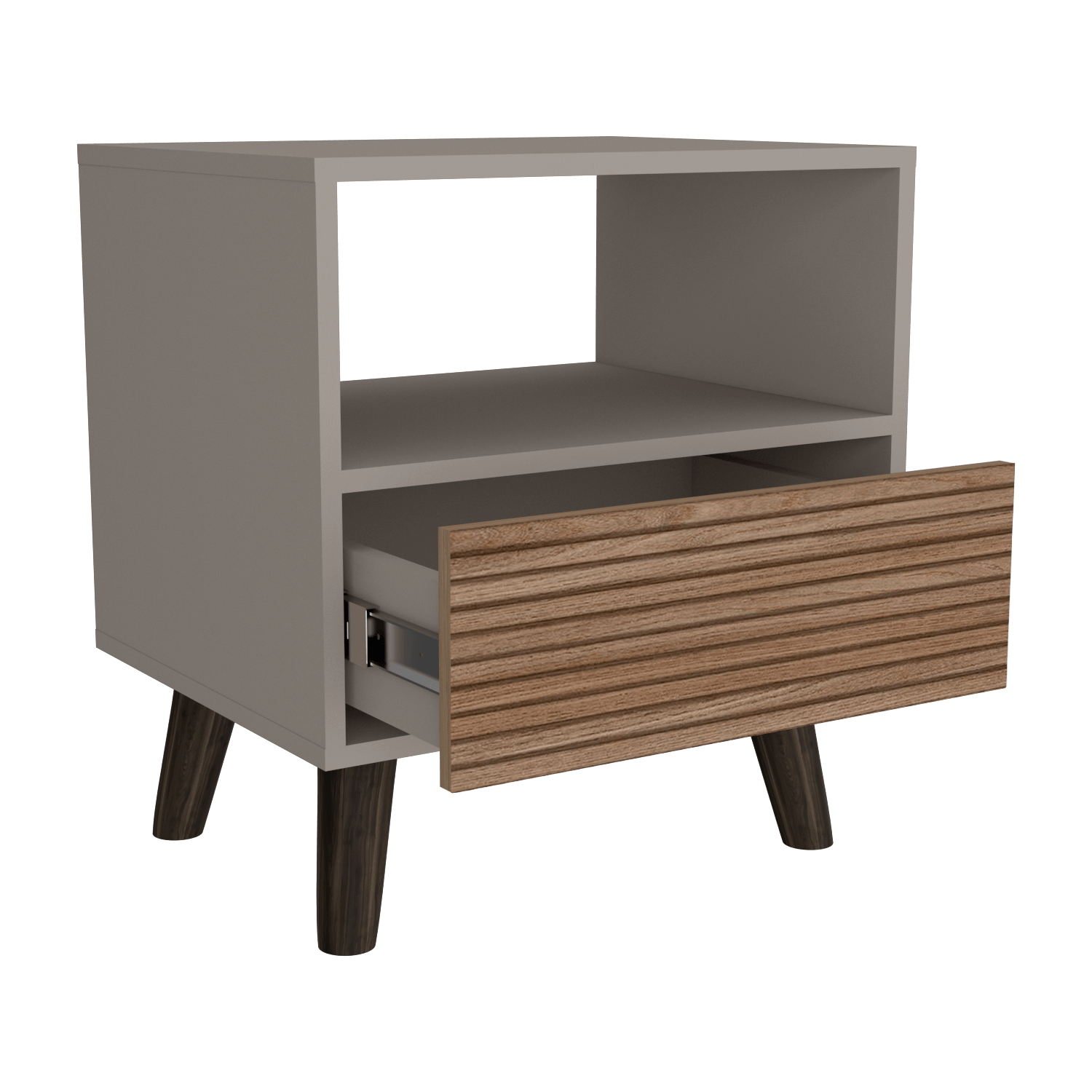 Mesa De Noche Funes L 55 X 50 Rta Taupe Lenno