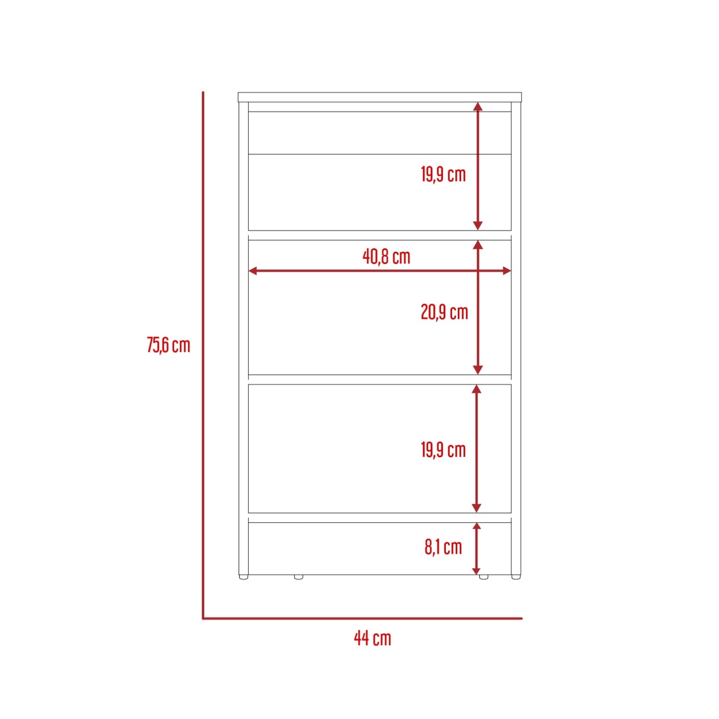 Mueble Optimizador 3 Bath Bi Color Rta Duna Blanco