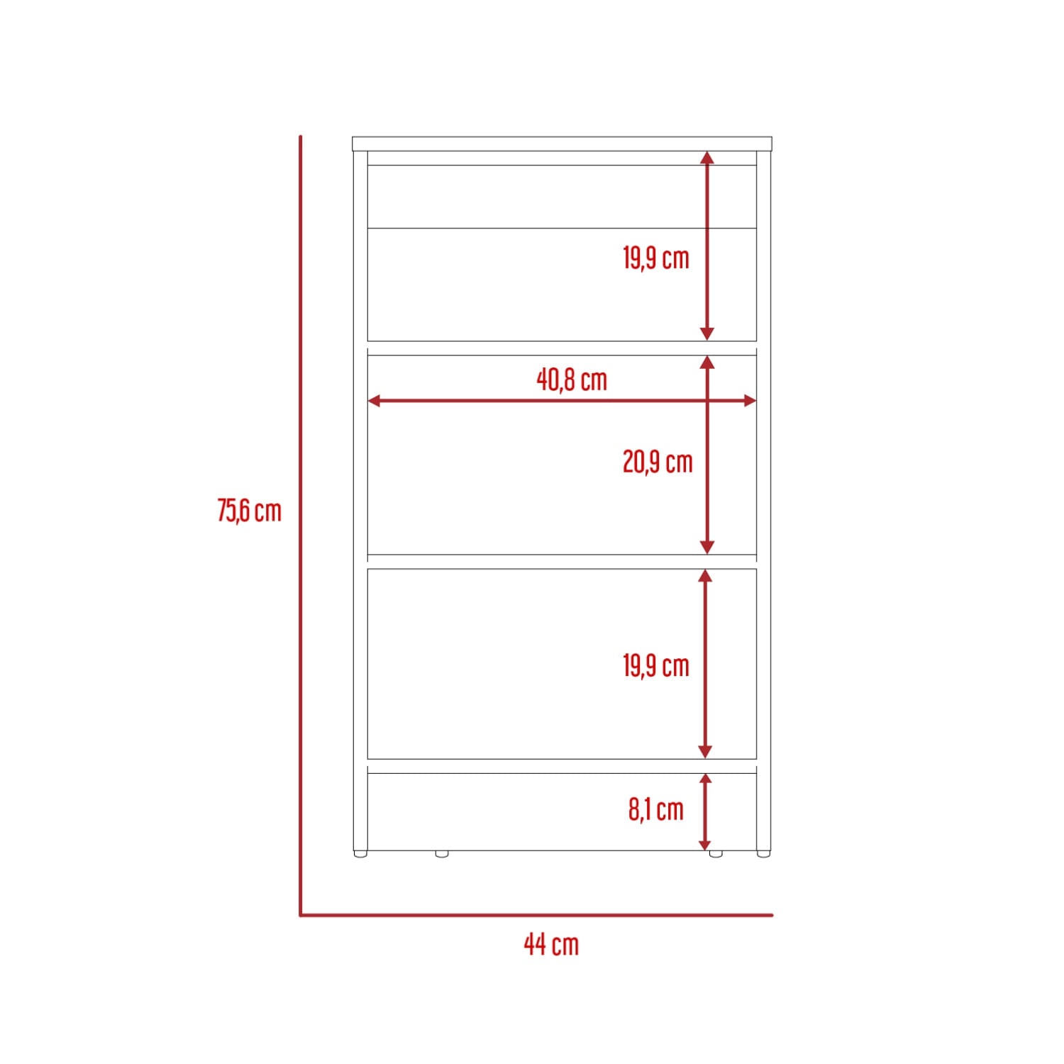 Mueble Optimizador 3 Bath Bi Color Rta Duna Blanco