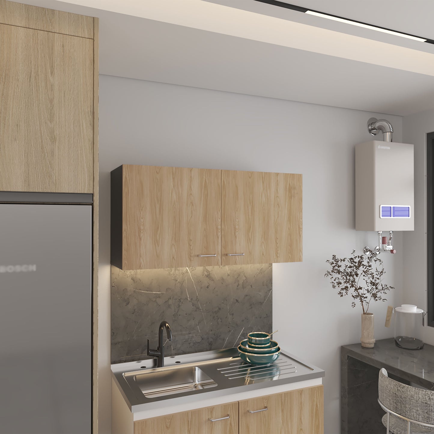 Mueble Superior Cocina Napoles 100 Rta Wengue Fresno