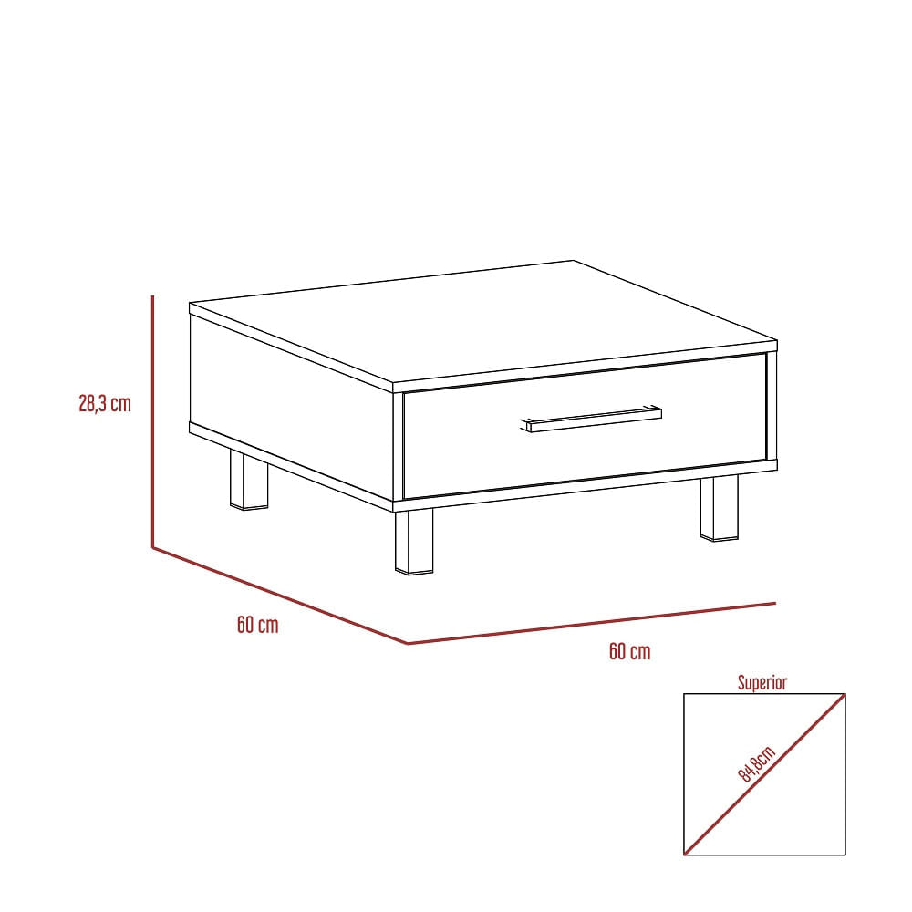 Mesa De Centro Kaia 2 Wengue+Miel