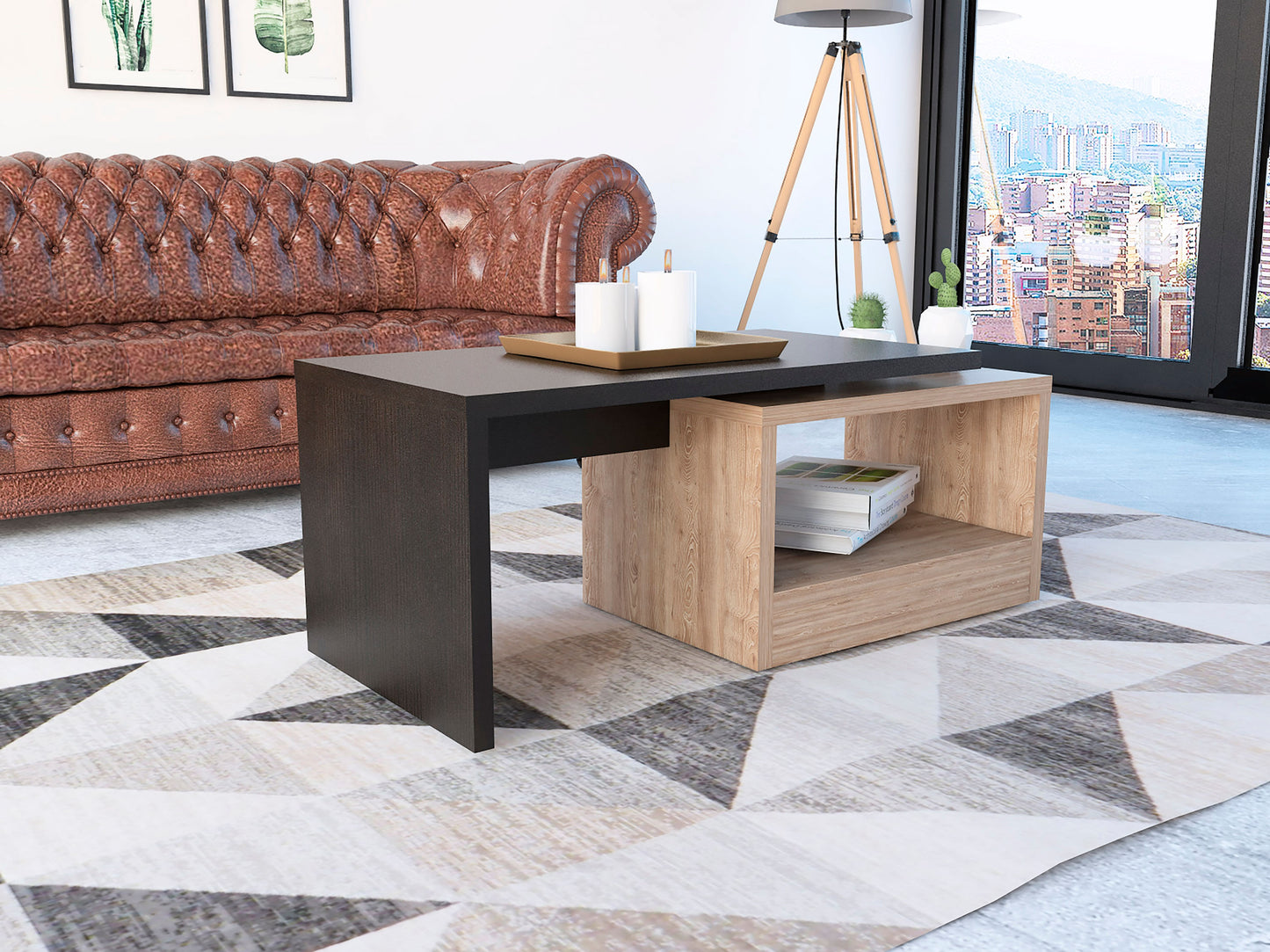 Mesa De Centro Kaia Rta Wengue + Miel