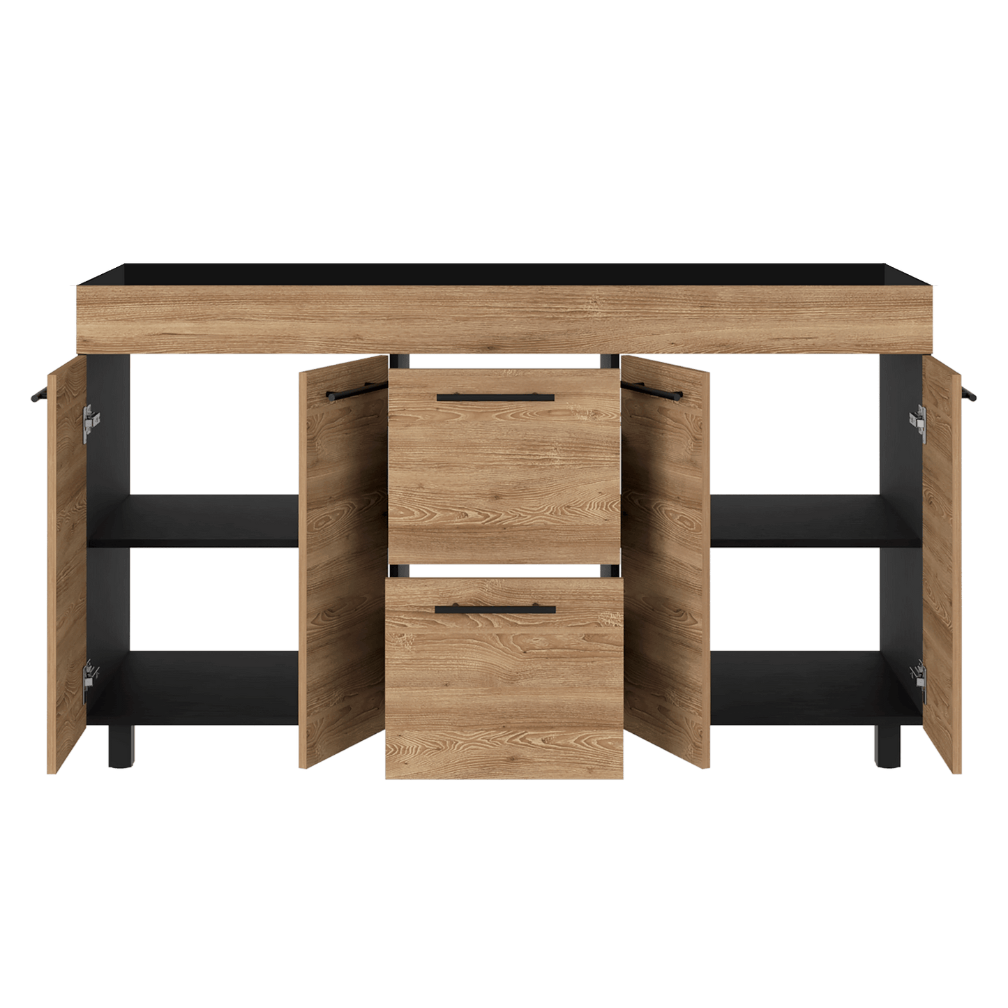 Mueble Inferior Cocina Luna 150 Rta Wengue + Miel