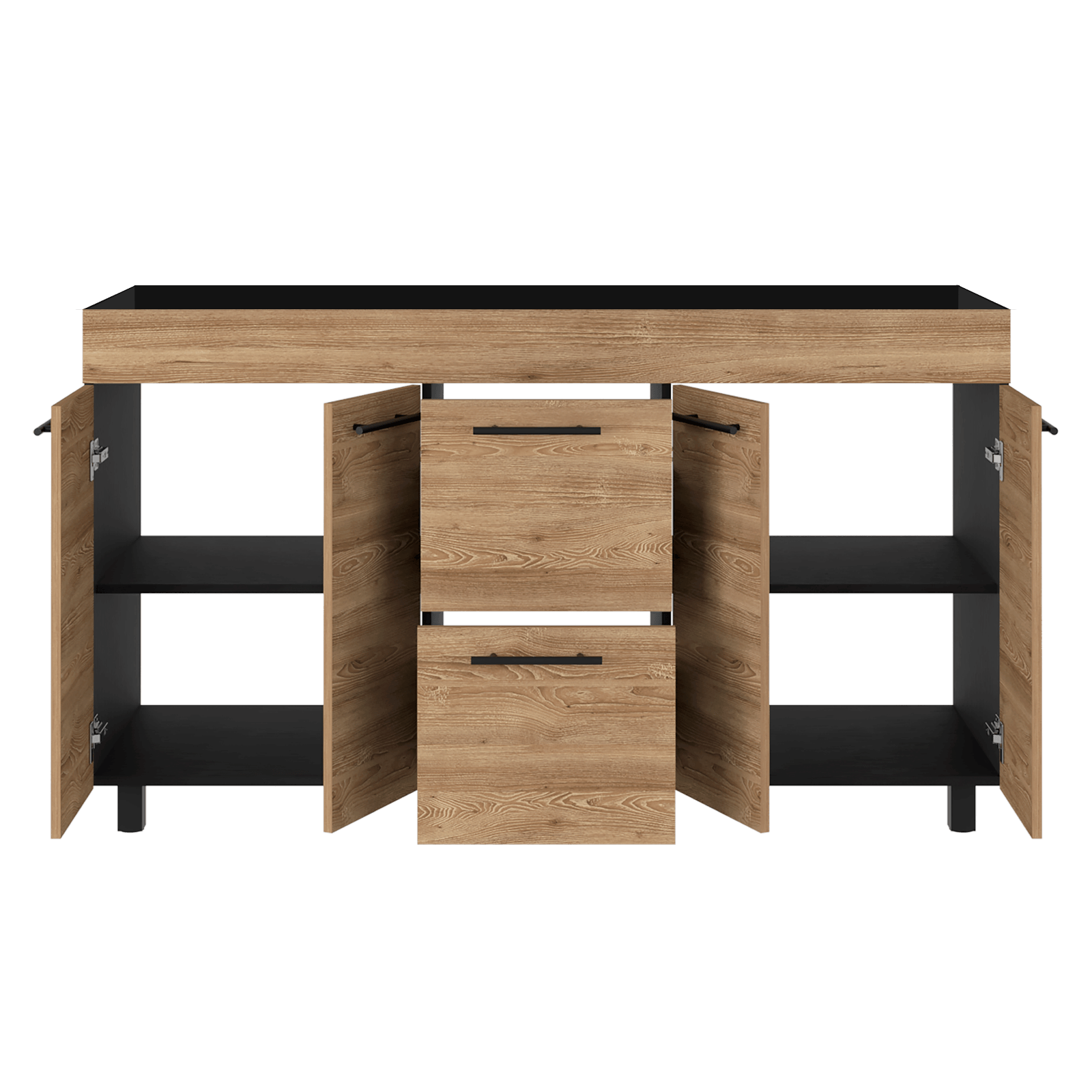 Mueble Inferior Cocina Luna 150 Rta Wengue + Miel