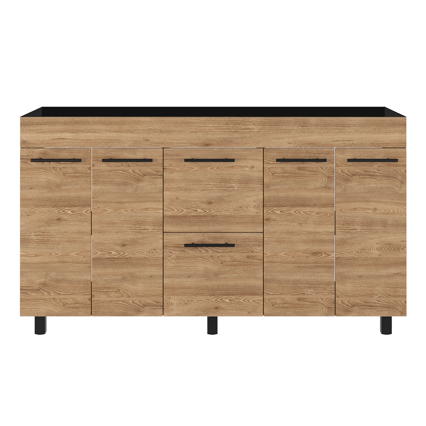 Mueble Inferior Cocina Luna 150 Rta Wengue + Miel