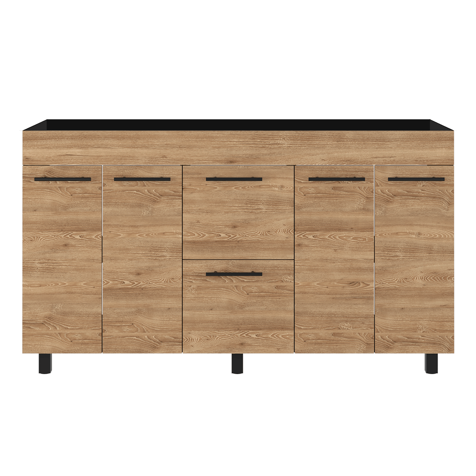 Mueble Inferior Cocina Luna 150 Rta Wengue + Miel