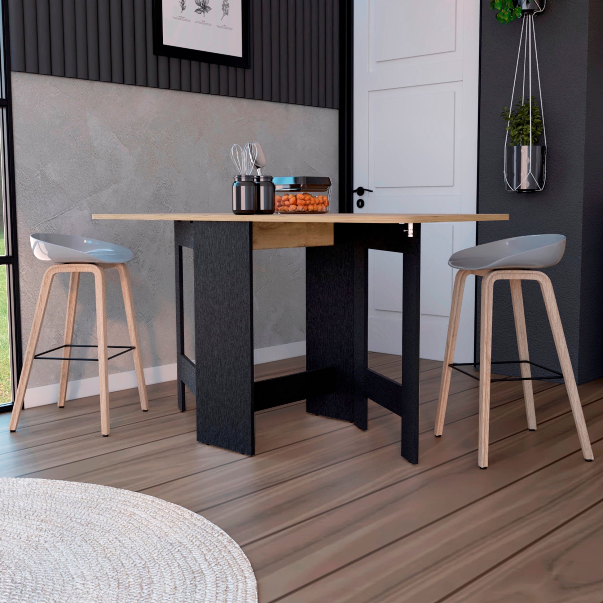 Mesa Plegable Gateleg Rta Wengue Macadamia