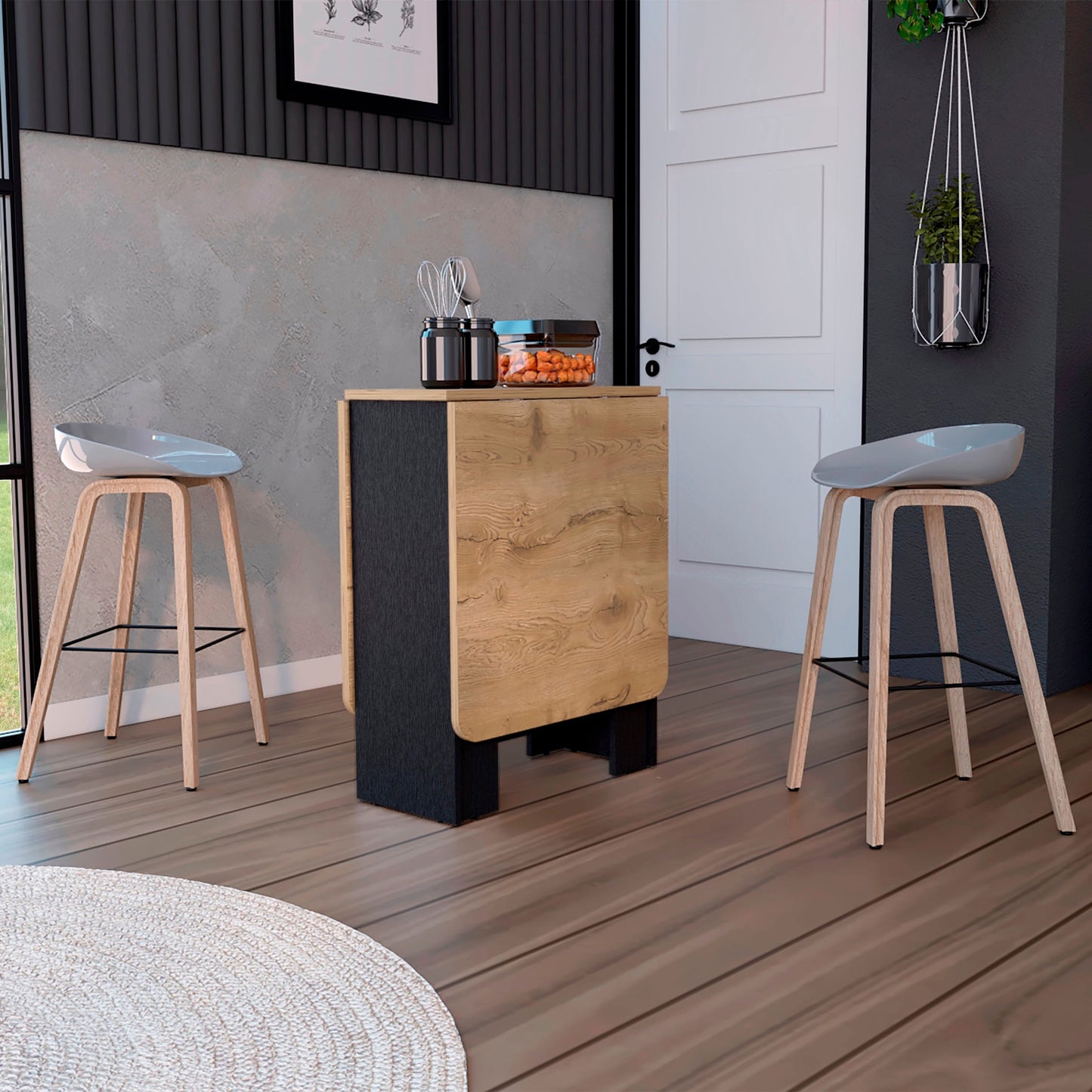 Mesa Plegable Gateleg Rta Wengue Macadamia
