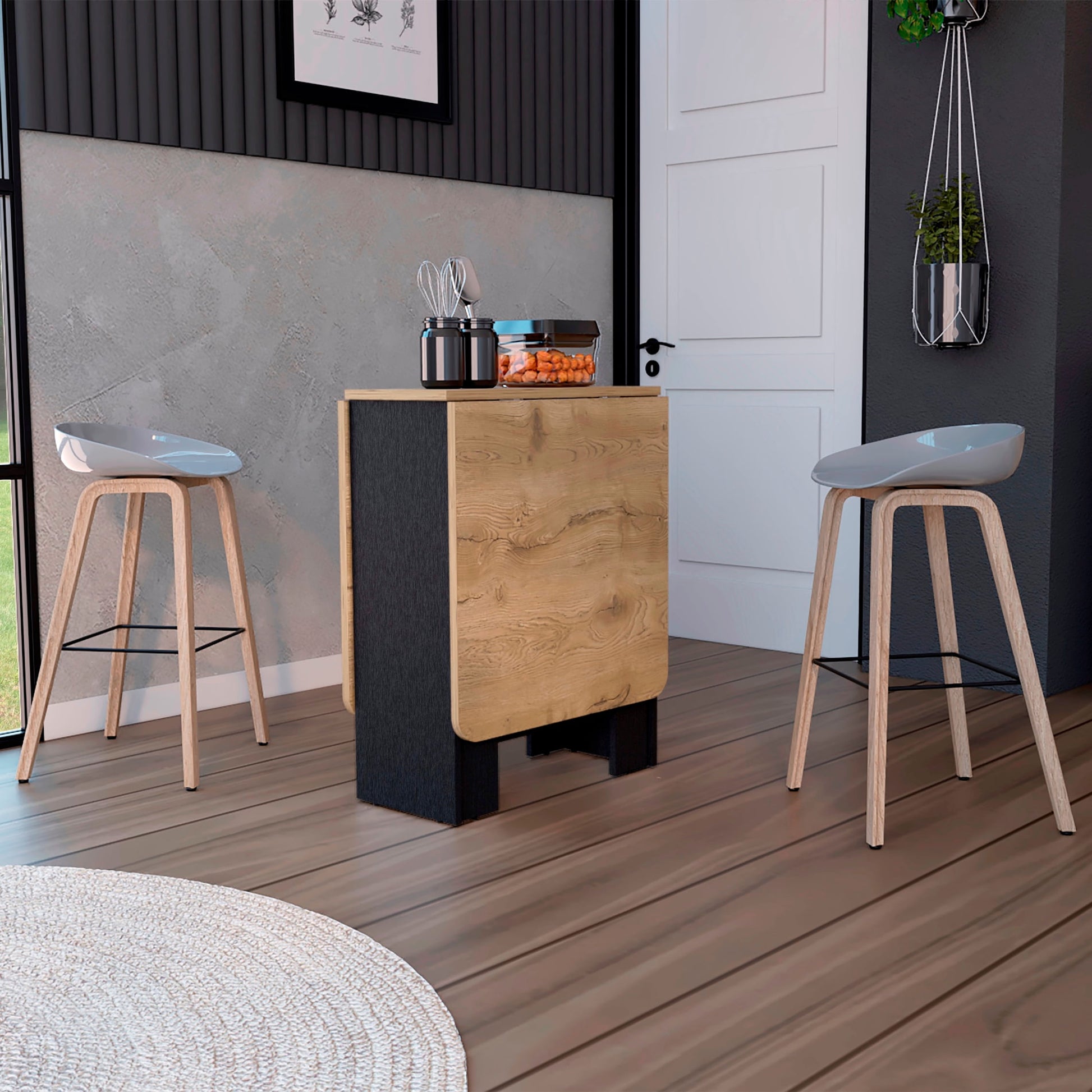 Mesa Plegable Gateleg Rta Wengue Macadamia