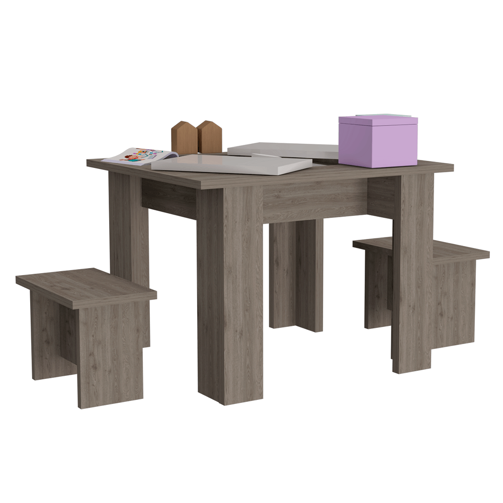 Mesa De Actividades Estudia Y Juega Bardolino+Blanco Brillante