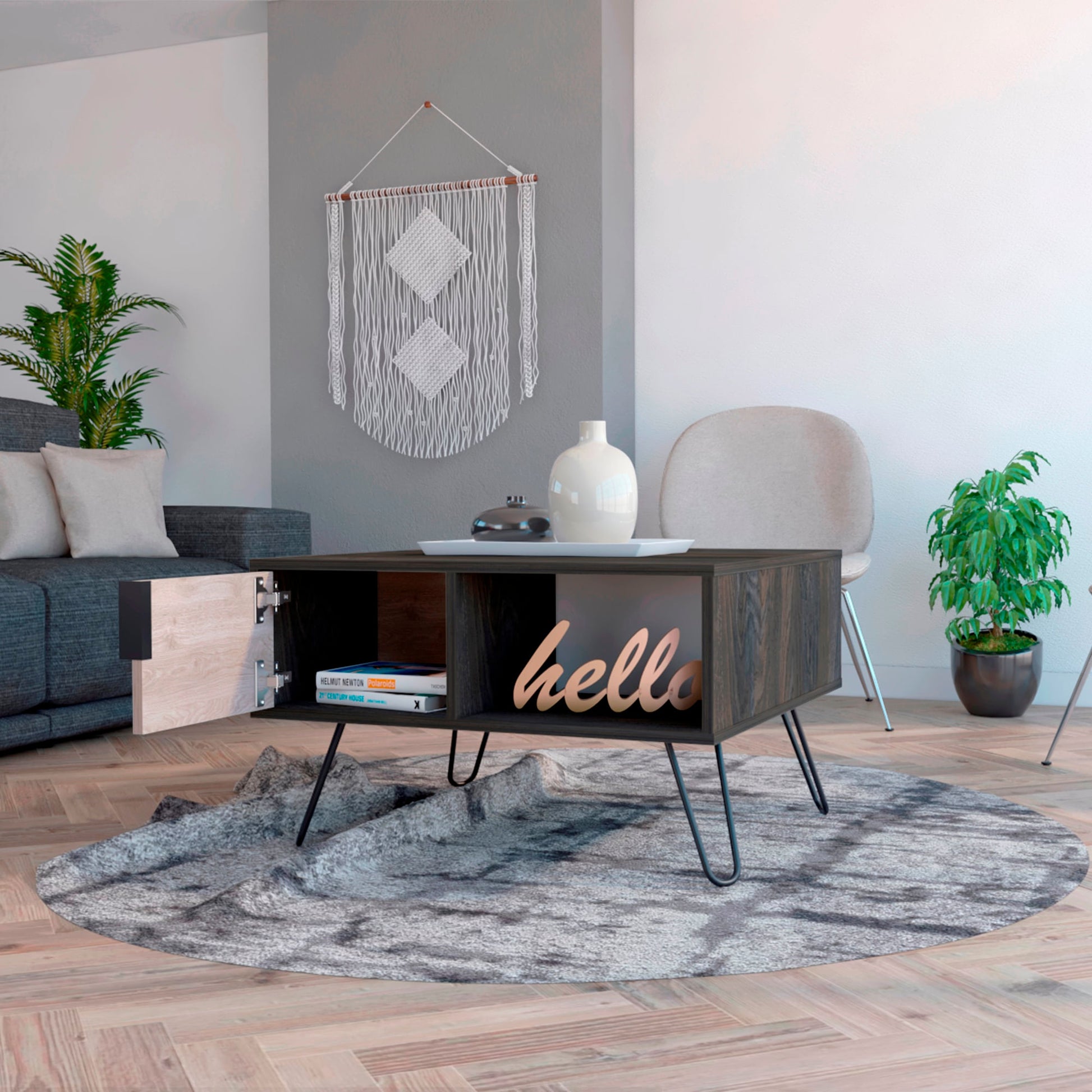Mesa De Centro Borealis 43X70X70 Rta Carbon Bardolino Blanco