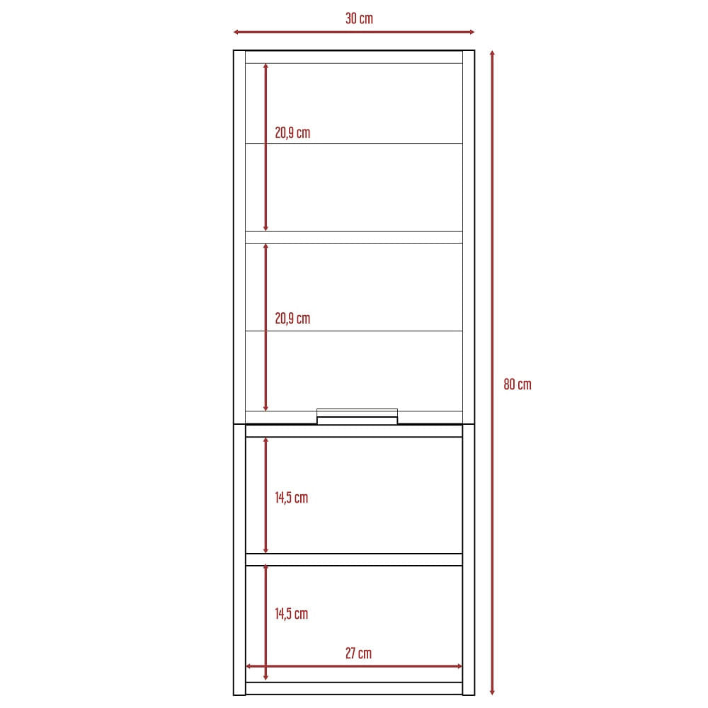 Mueble Auxiliar De Baño Jules Bardolino+Plomo