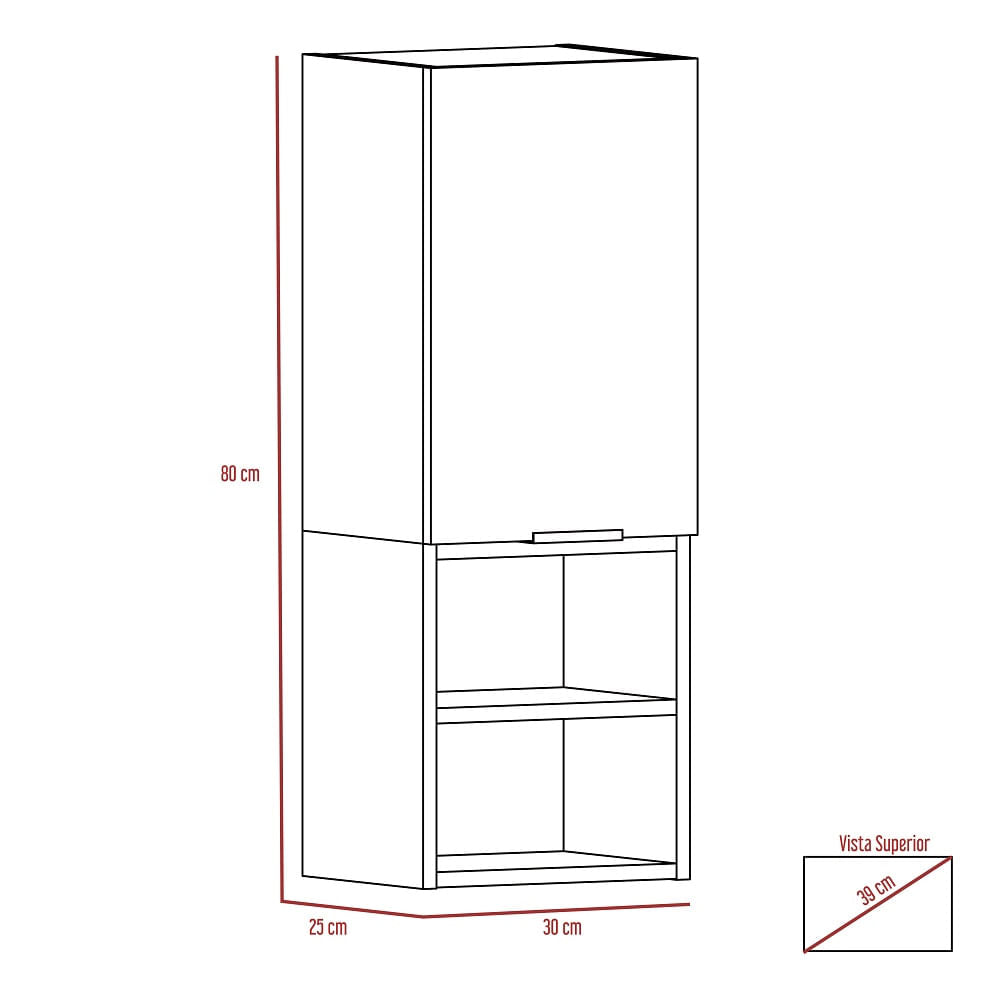 Mueble Auxiliar De Baño Jules Bardolino+Plomo