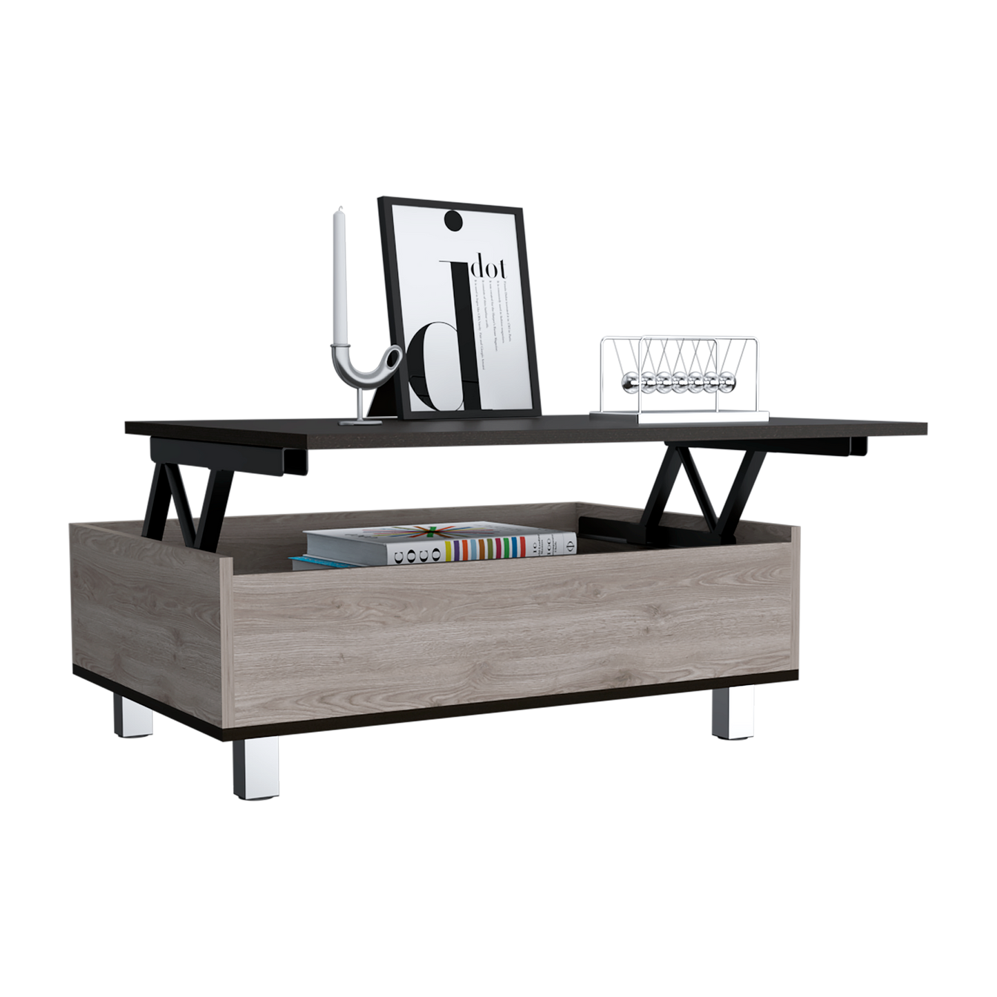 Mesa De Centro Funciona 2G Rta Bardolino + Wengue