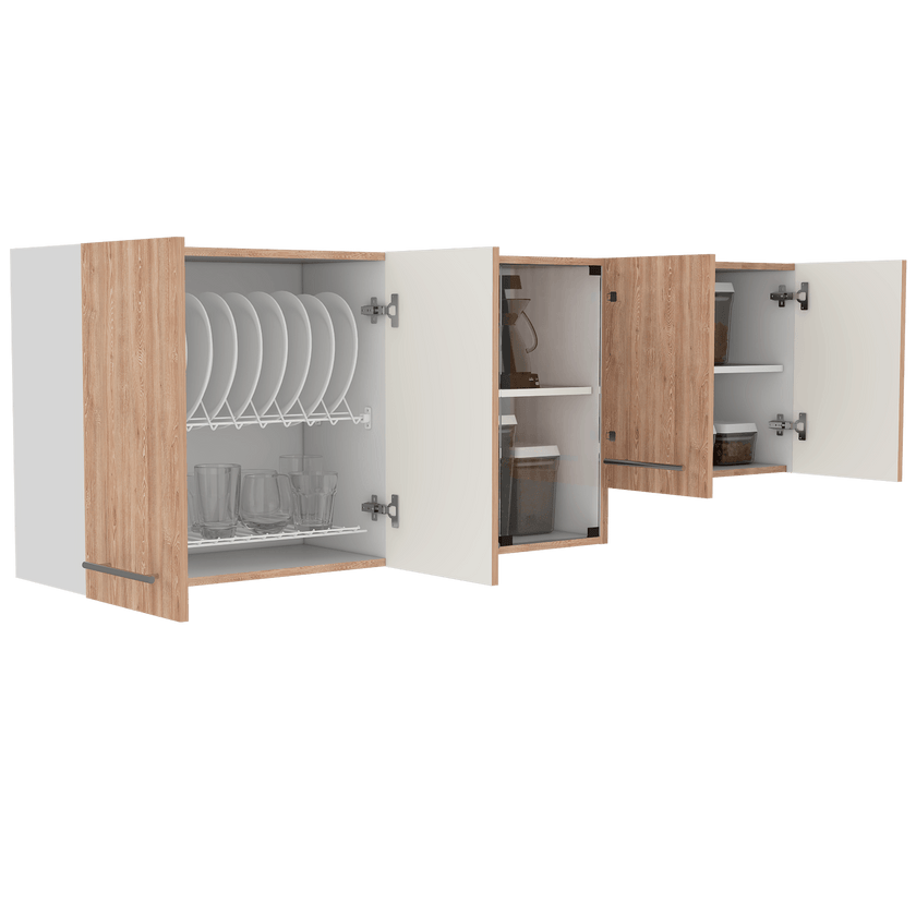 Mueble Superior Cocina 180 Bari Rta Blanco + Miel
