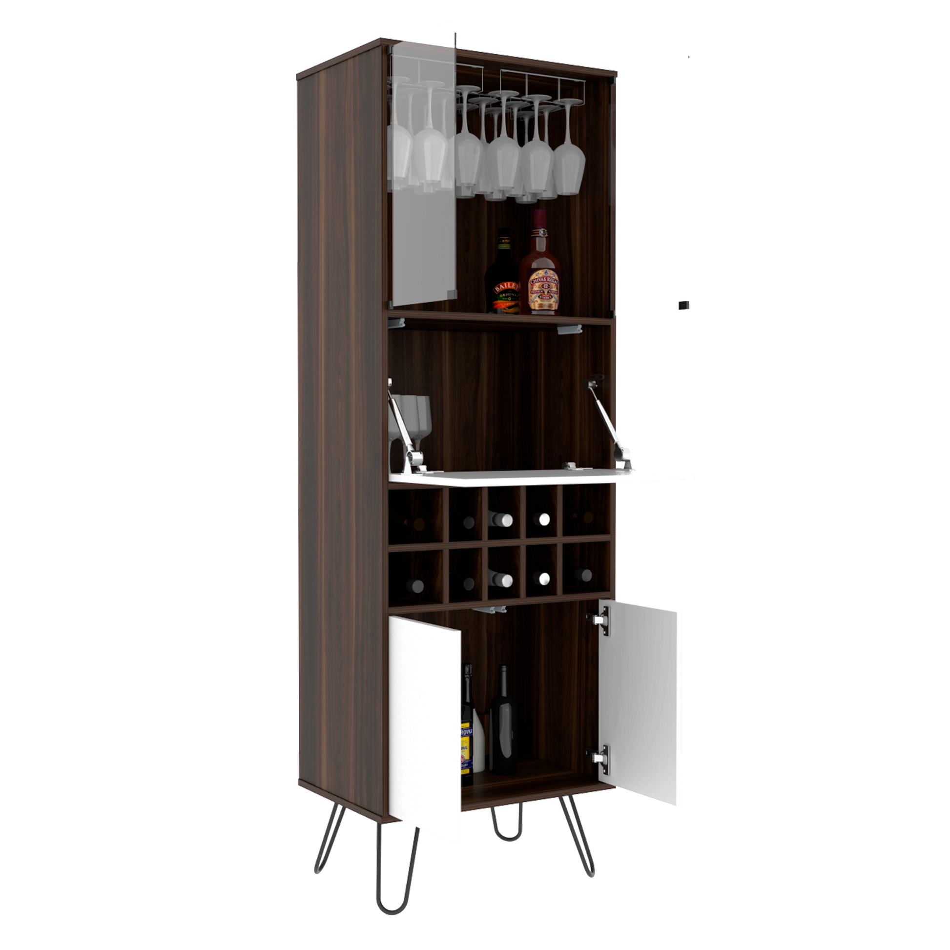 Bar Alto Vassel Rta Nogal + Blanco