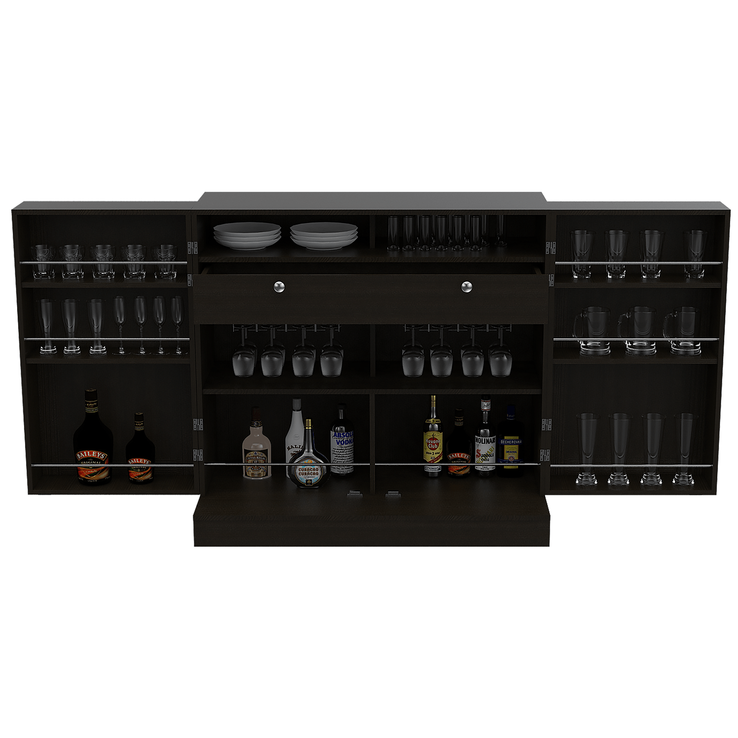 Mueble Bar Normandia Bajo Rta Wengue