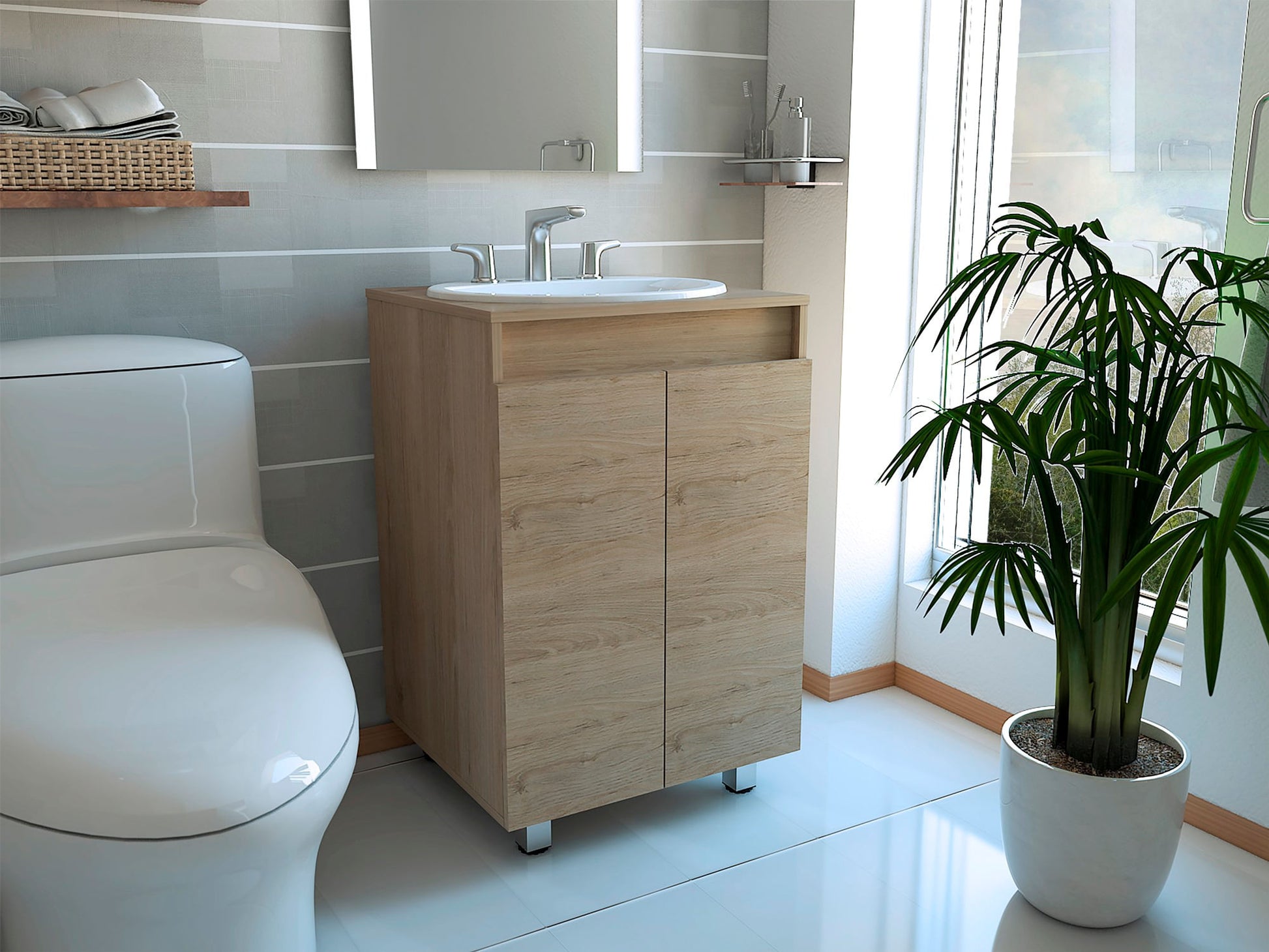 Mueble Esencial A Piso Corona Rovere
