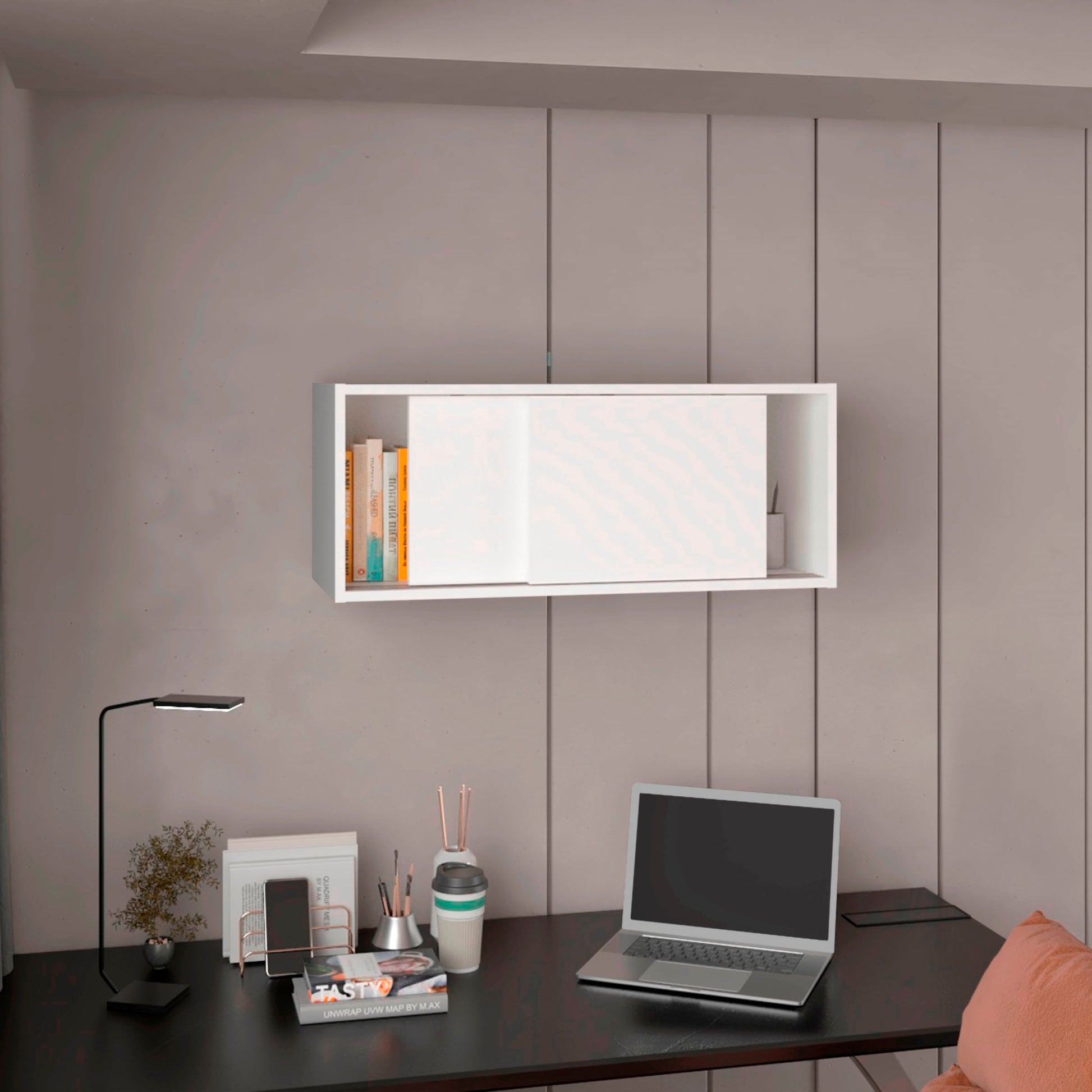 Gabinete De Oficina Sencillo Note 33X81X33 Rta Blanco Zf