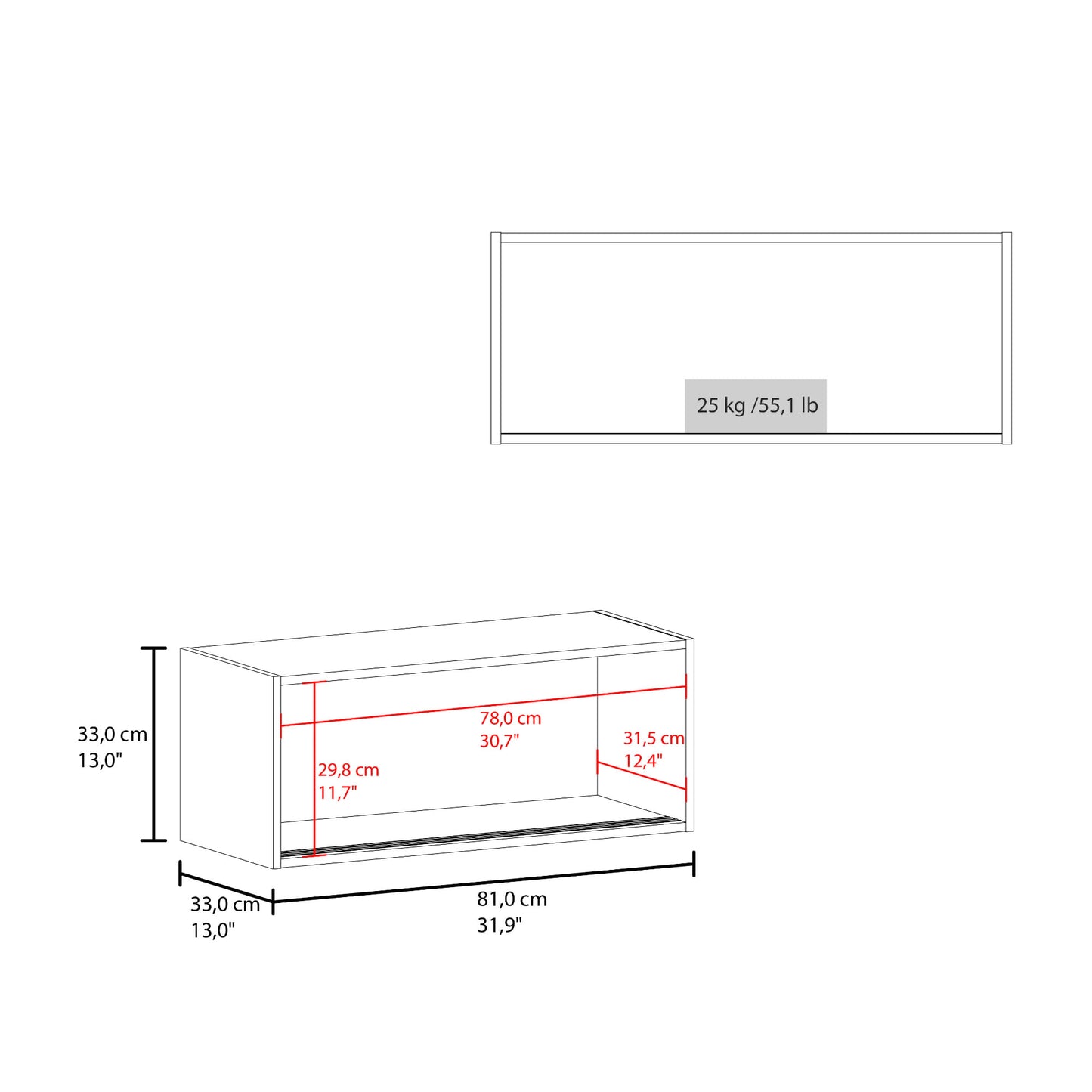 Gabinete De Oficina Sencillo Note 33X81X33 Rta Blanco Zf