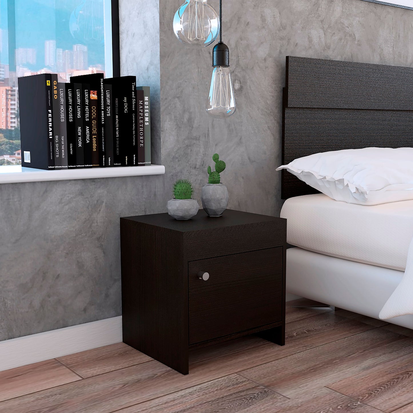 Mesa De Noche Colore Rta Wengue