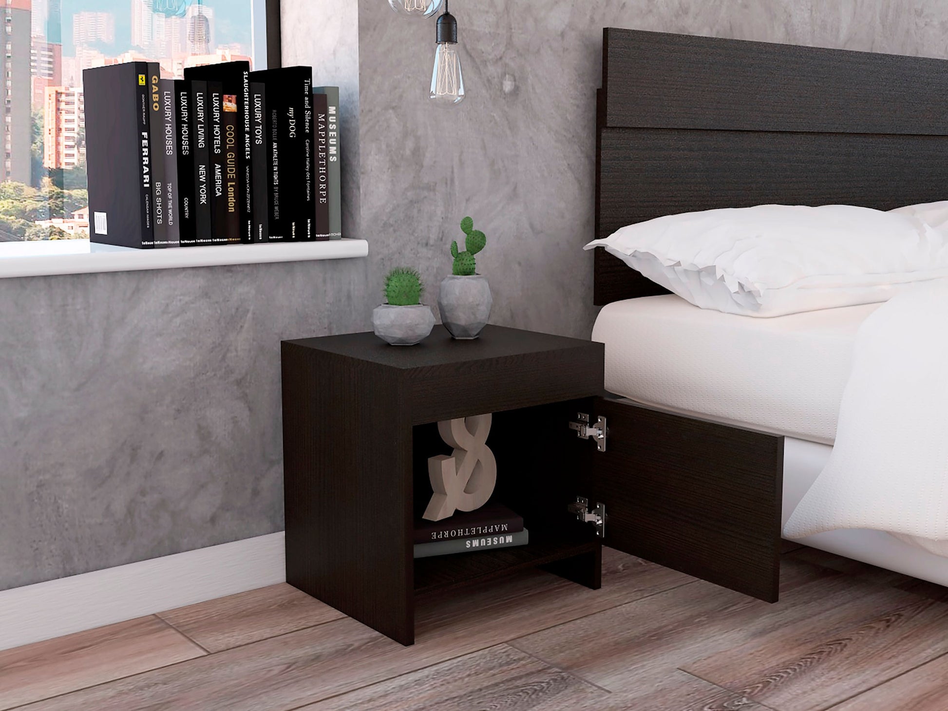 Mesa De Noche Colore Rta Wengue