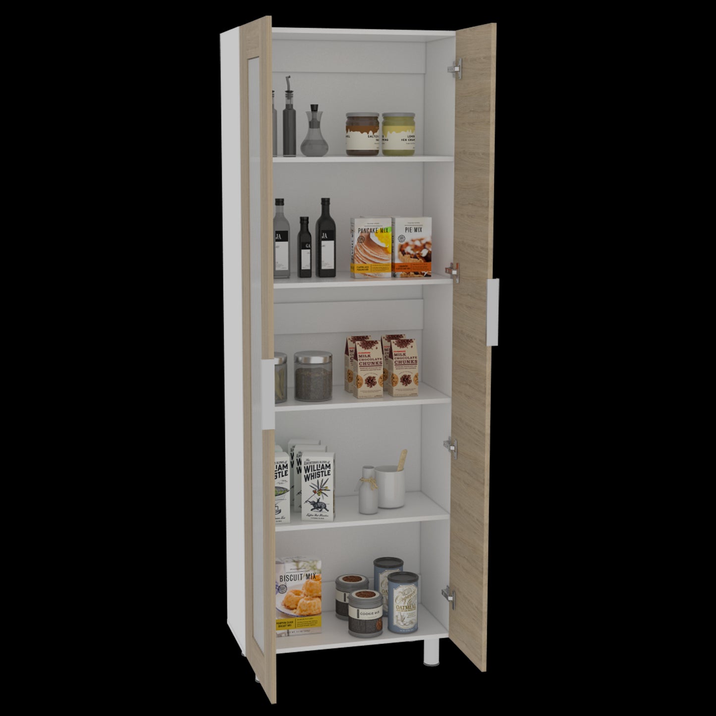 Mueble Alacena Fendi Rta Blanco + Rovere