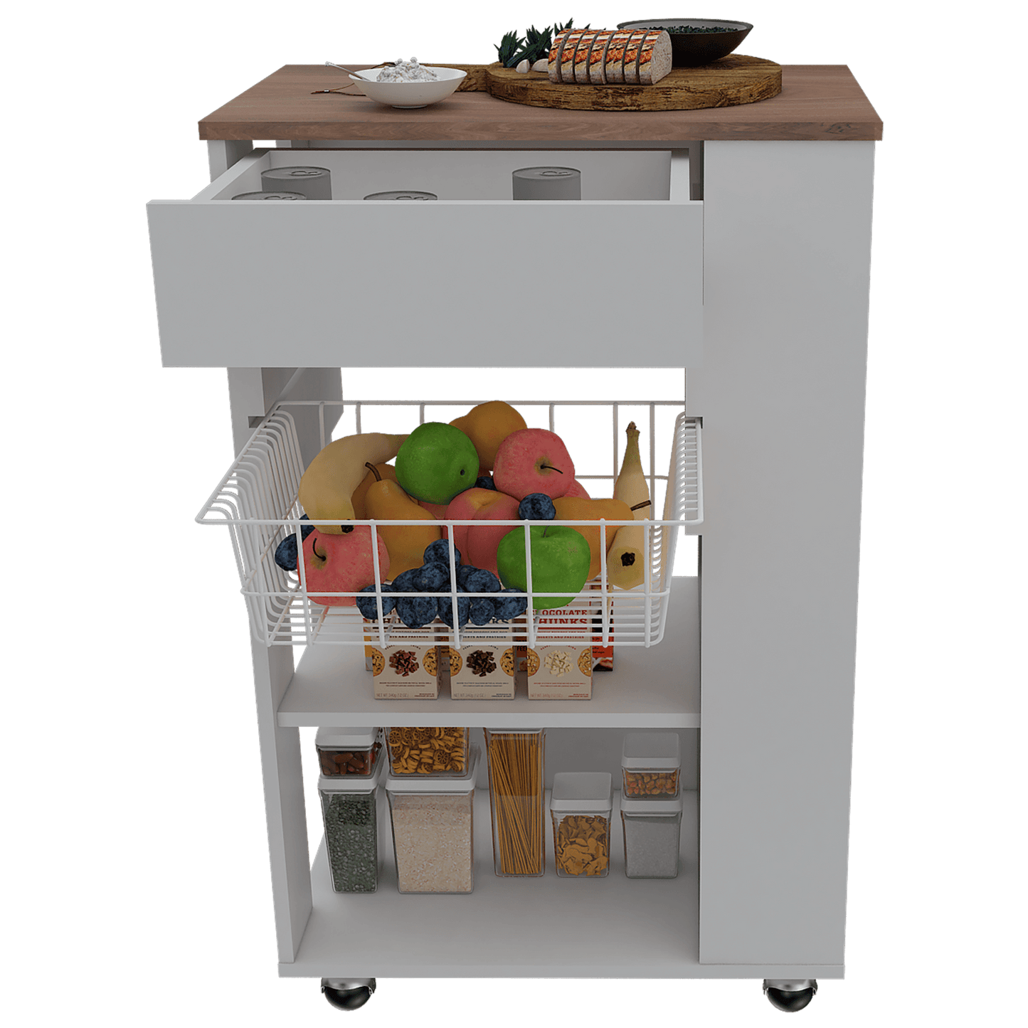 Organizador De Cocina Blossom Rta Blanco + Café Espresso